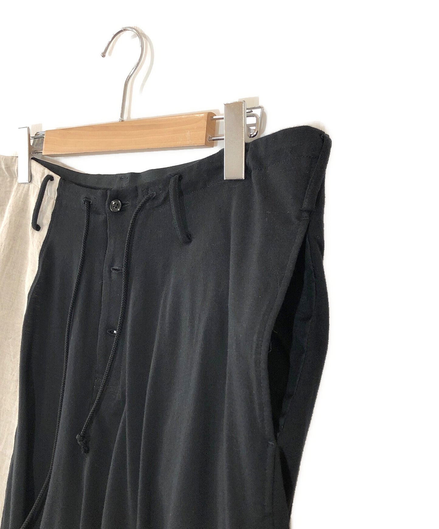 ผ้าลินินตะเข็บธรรมดาของ Y ย่นย่นย่น YS Stitch String Sarouel Pants Plain Stitch Stitch String String String Sarouel กางเกง YZ-P71-059