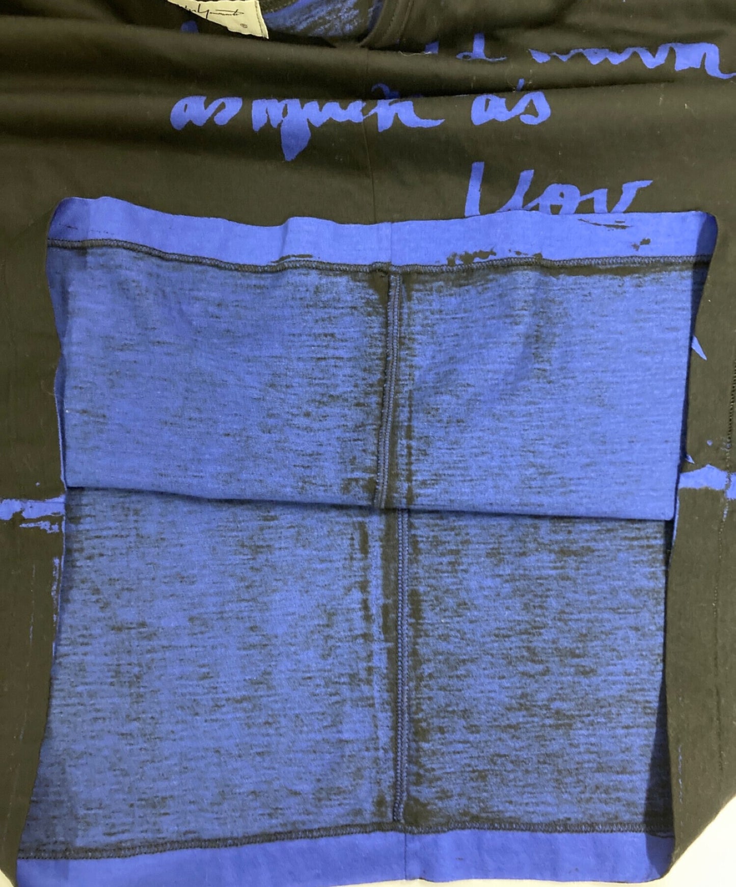 yohji yamamoto pour homme 메시지 Hagi 짧은 슬리브 티셔츠 HN-T09-272