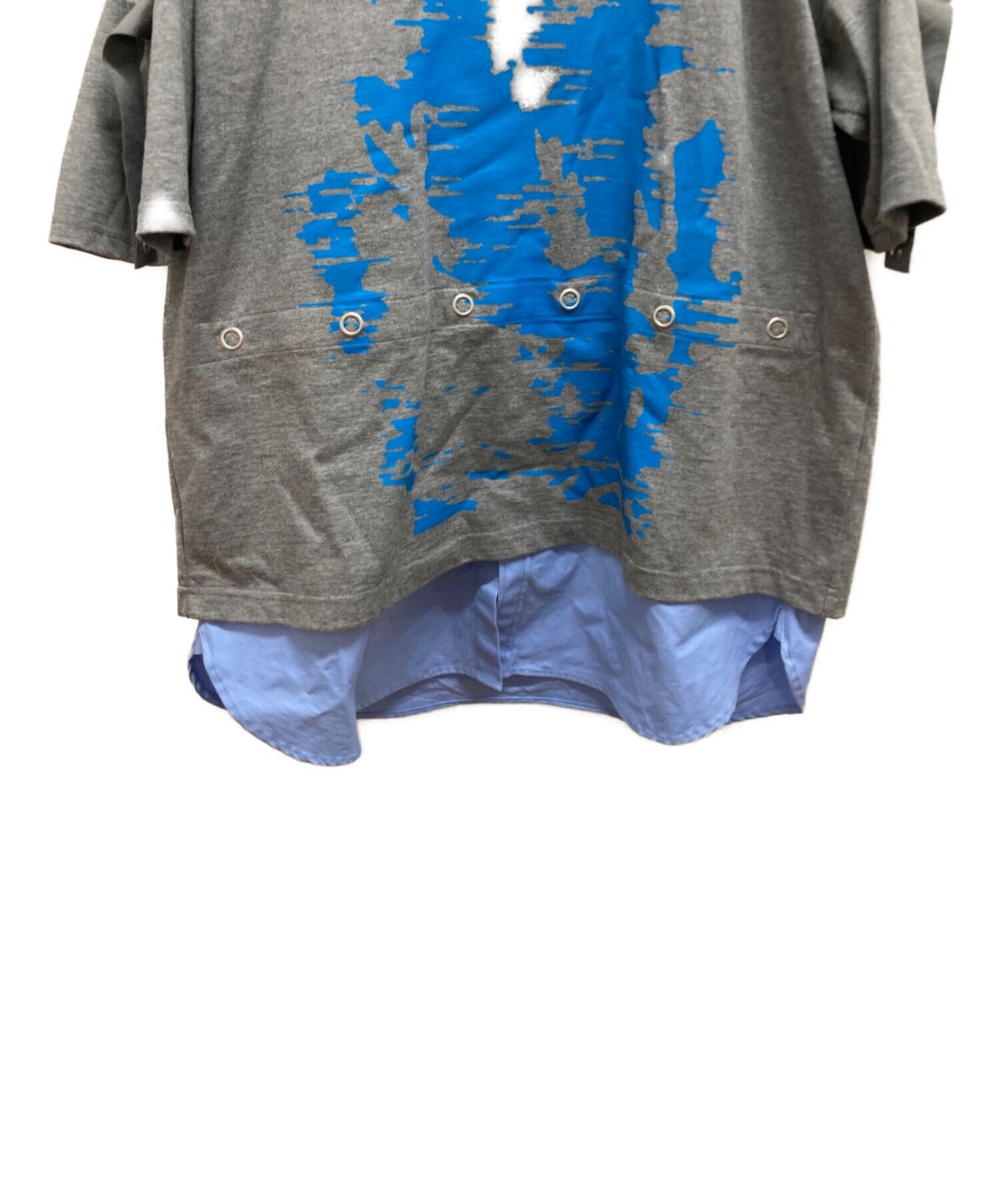 Takahiromiyashita Thesoloist. 부착 칼라 및 키가 큰 S/S 티