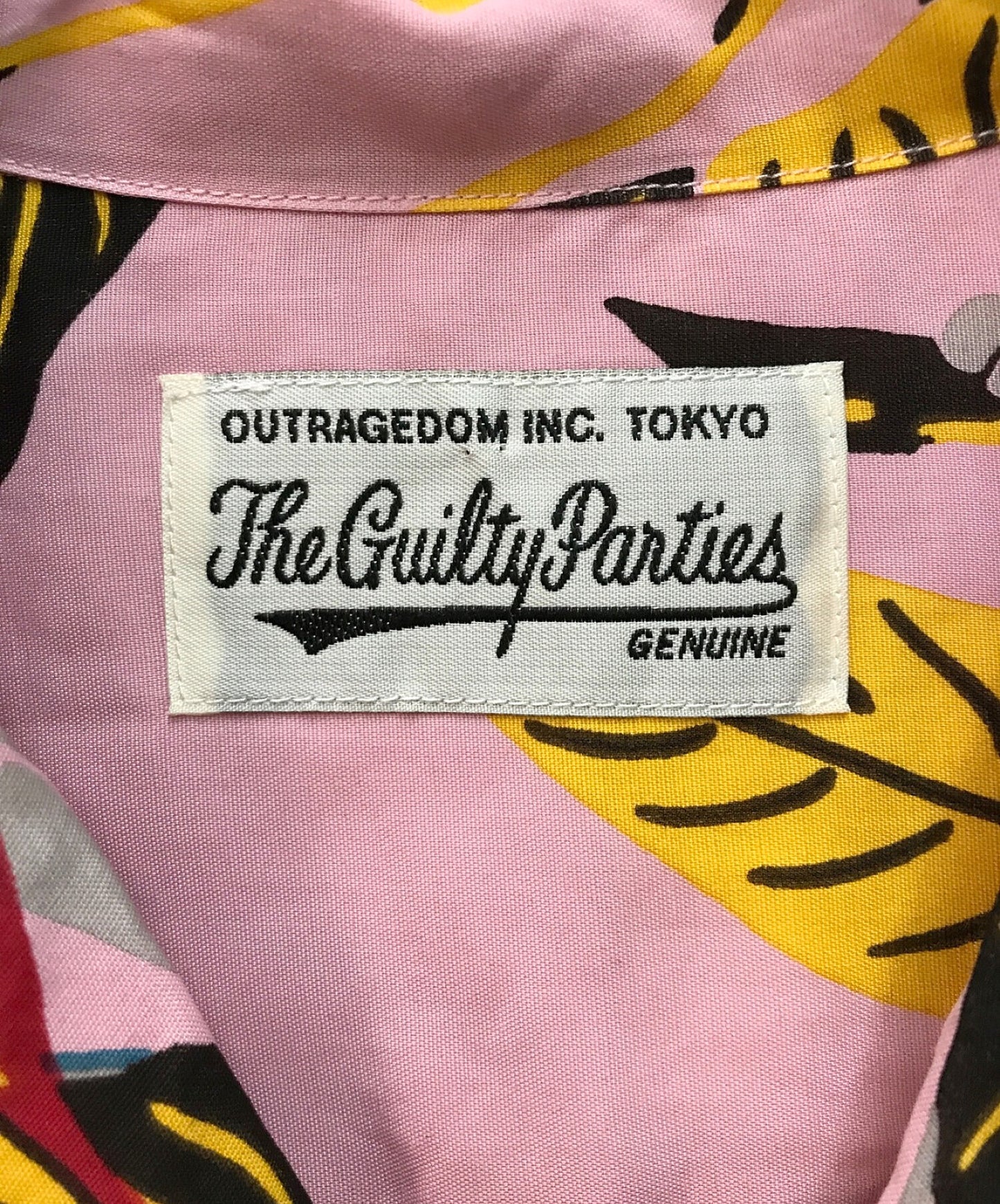 Wacko Maria aloha 셔츠 총 패턴 셔츠 오픈 칼라 셔츠