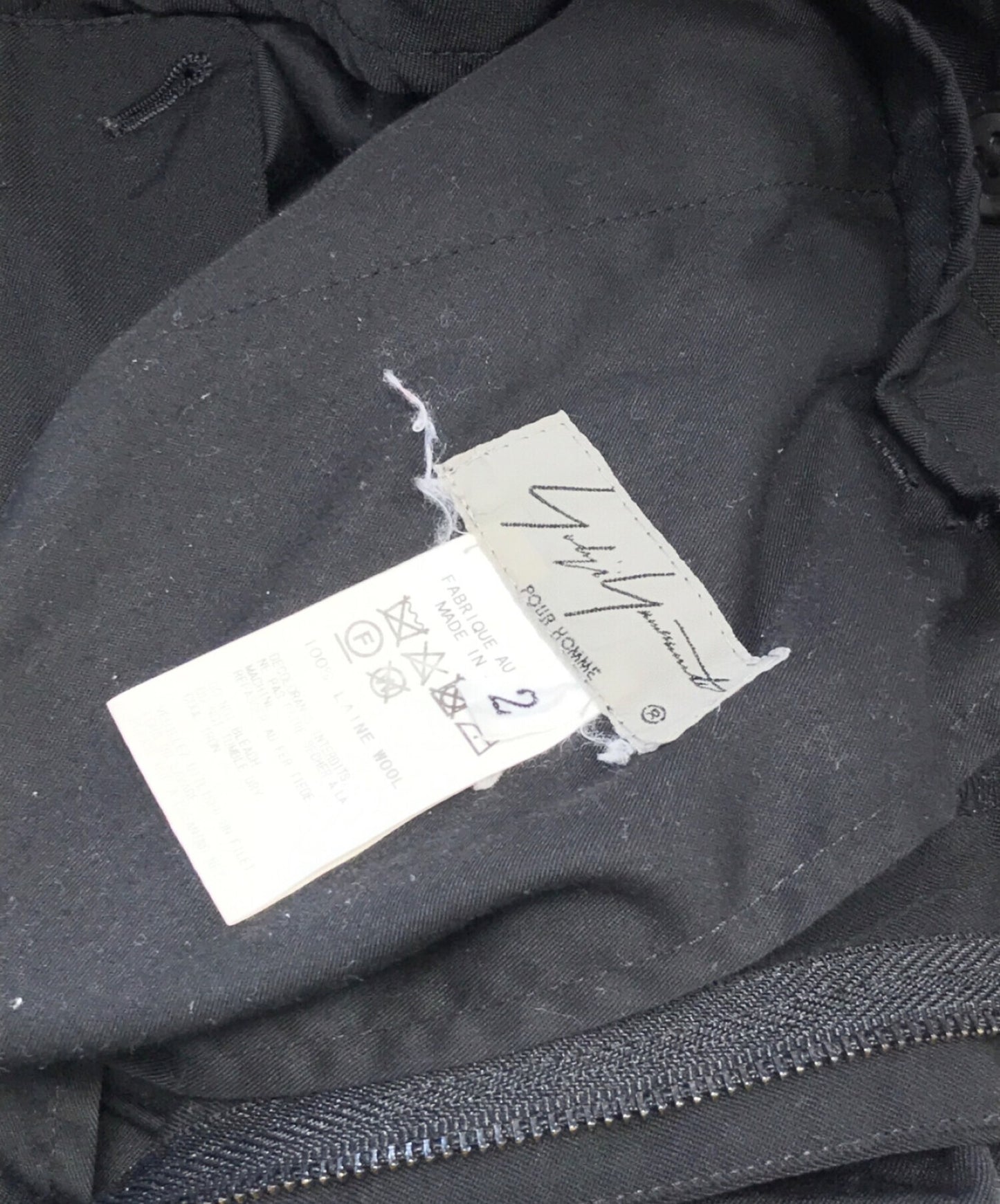 Yohji Yamamoto Pour Homme Wool Tuck Pants HV-P23-100