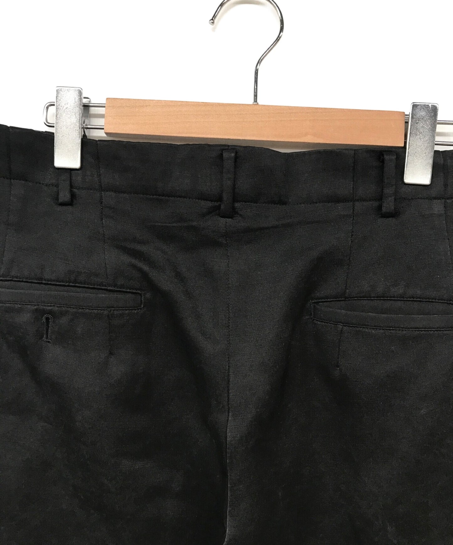 Yohji Yamamoto服裝D`Homme絲綢緞面Tuck褲子