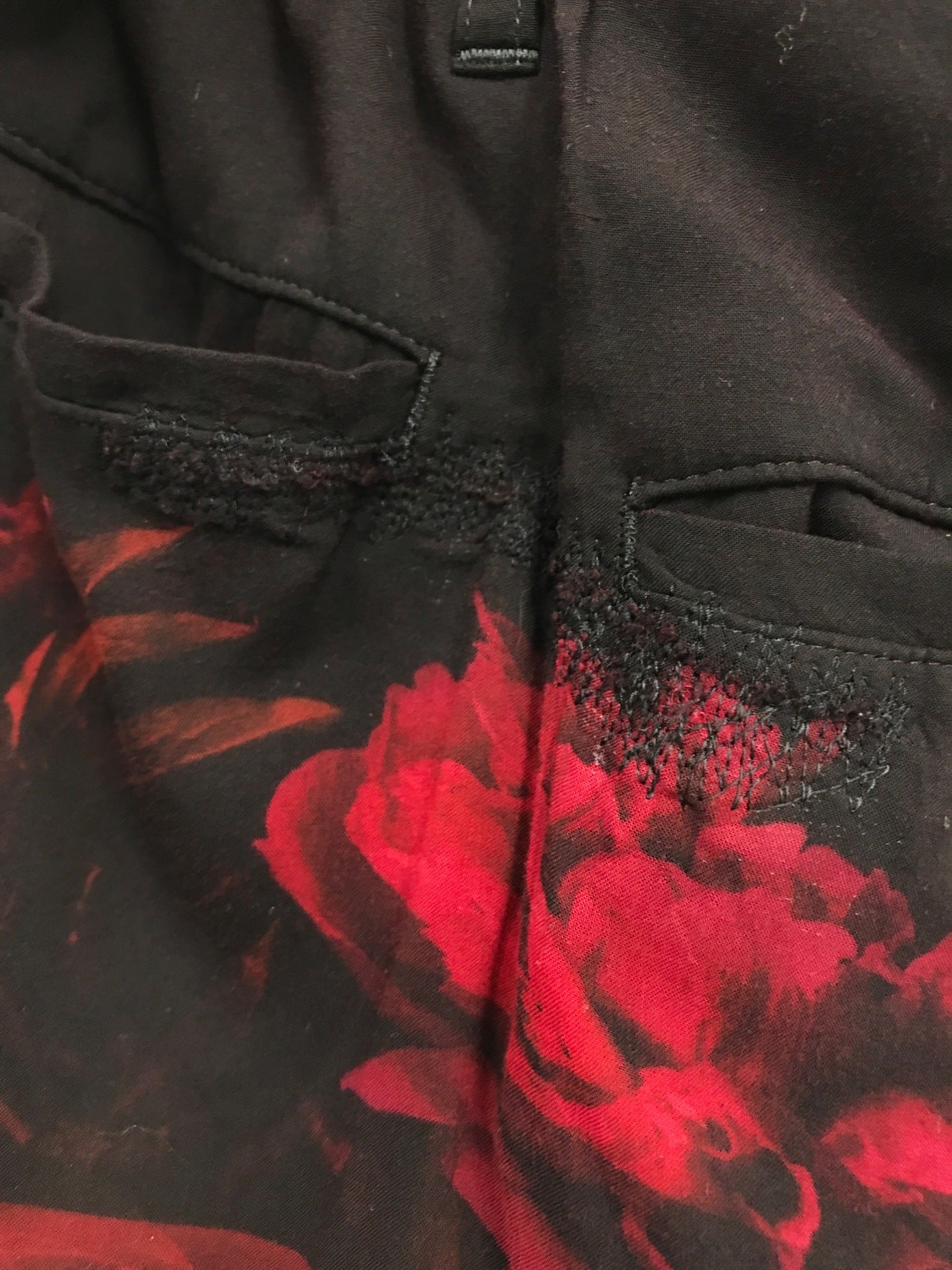 Yohji Yamamoto Pour Homme Red Print P พร้อมลวดลายแยกต่างหากทางซ้ายและขวา HH-P81-811