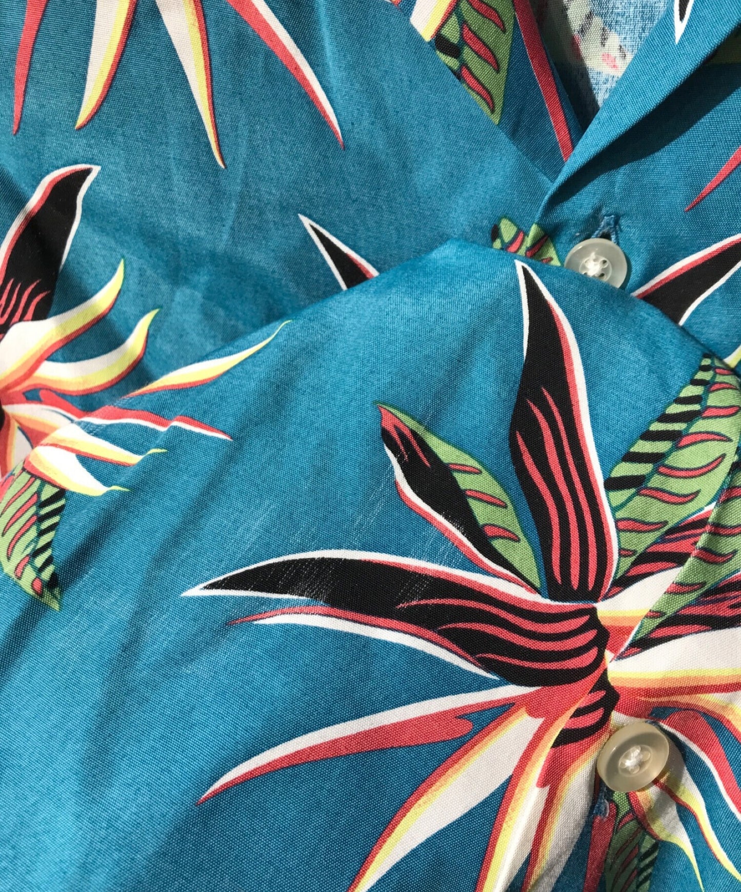 Wacko Maria ls 열대 꽃 알로하 셔츠