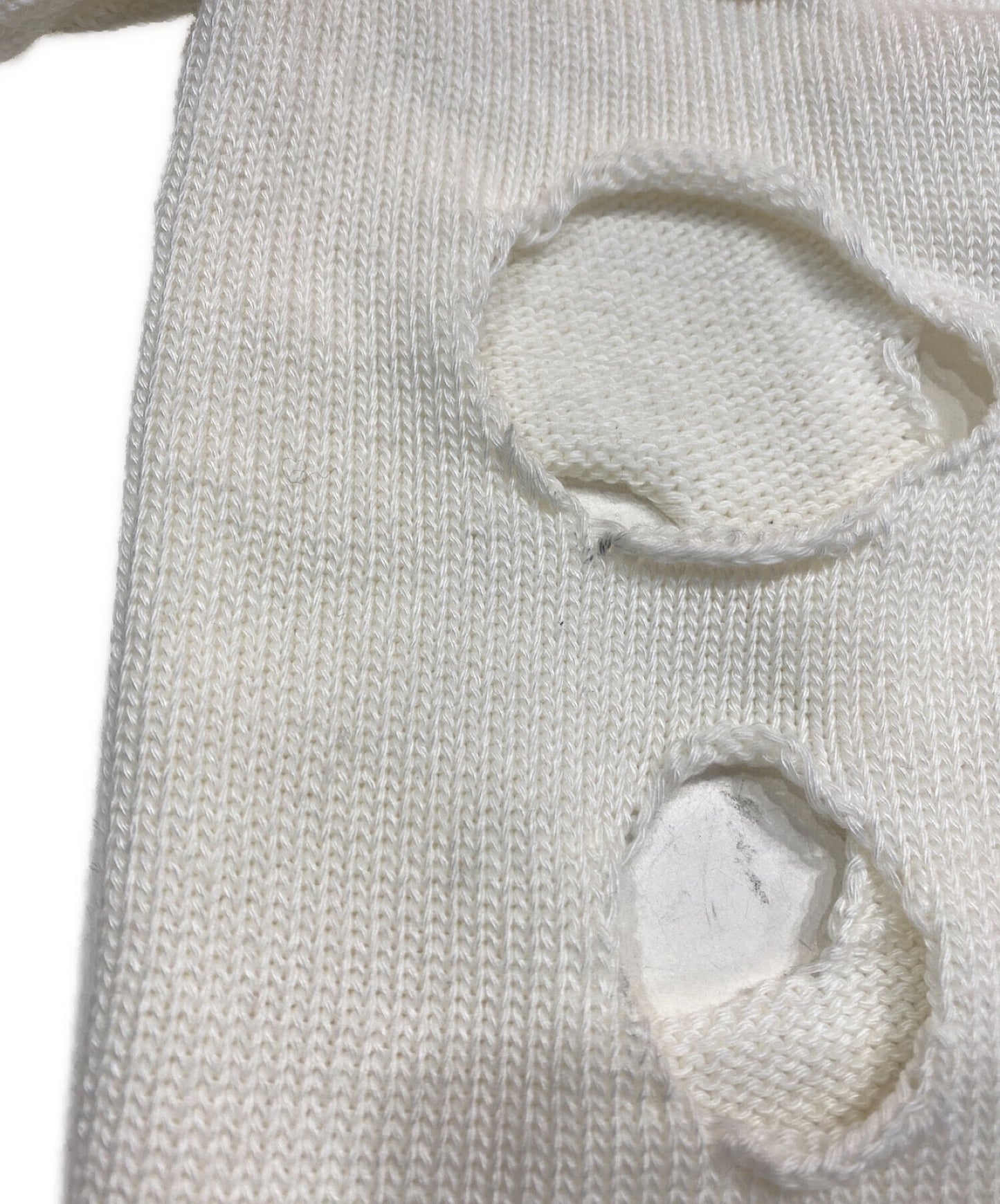 Black Comme des Garcons 구멍 니트 스웨터 1G-N001