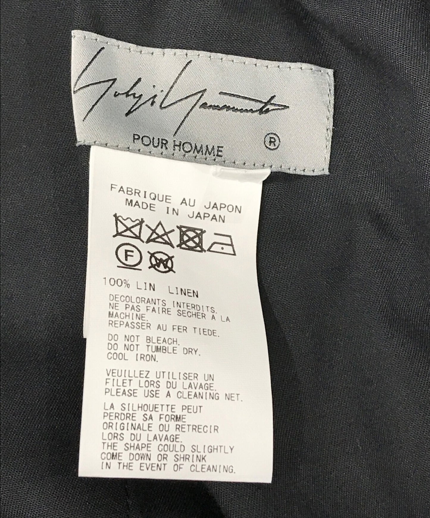 Yohji Yamamoto Pour Homme宽亚麻裤HG-P52-305