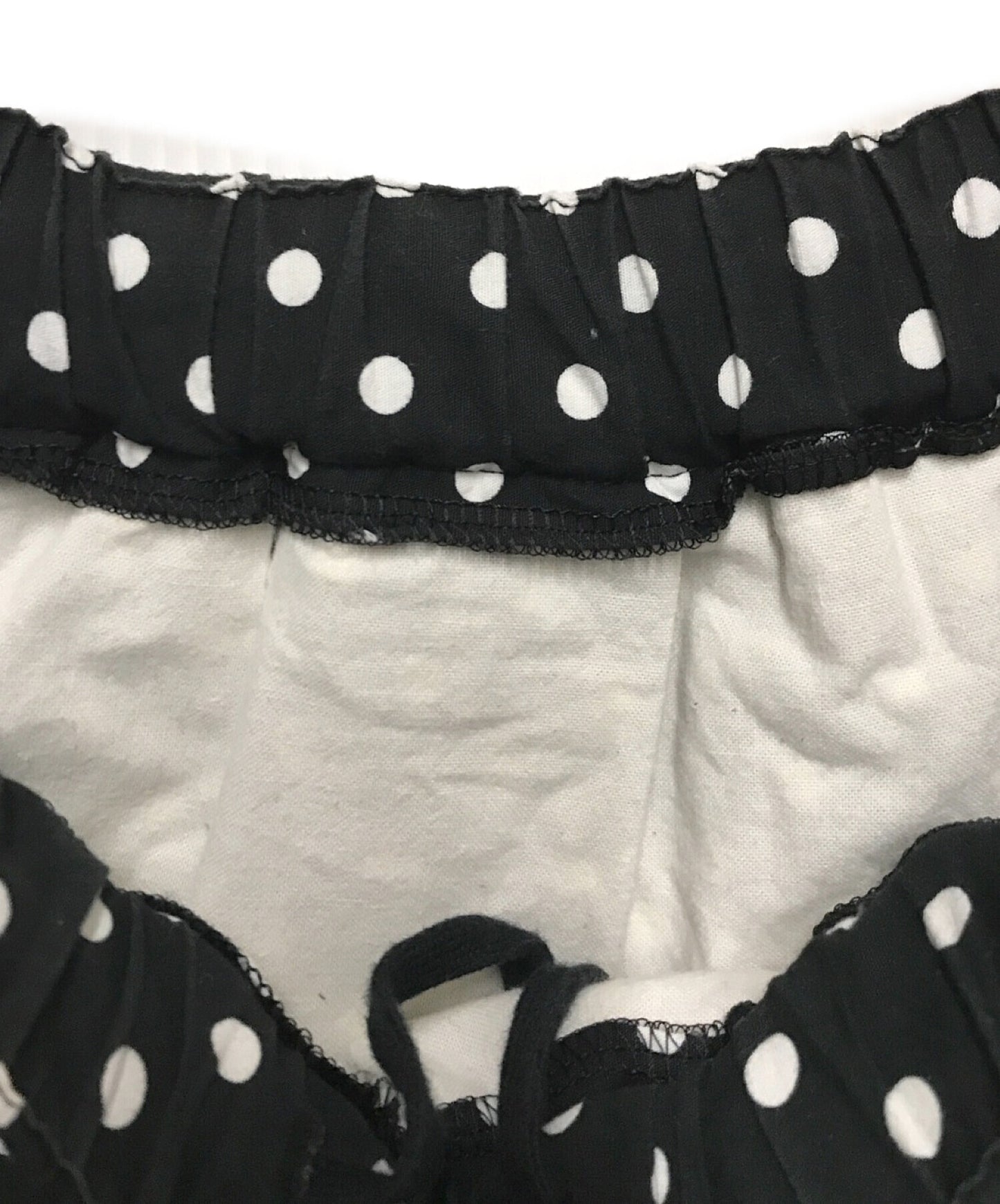 Black Comme des Garcons DOT 패턴 플레어 스커트 1O-S006