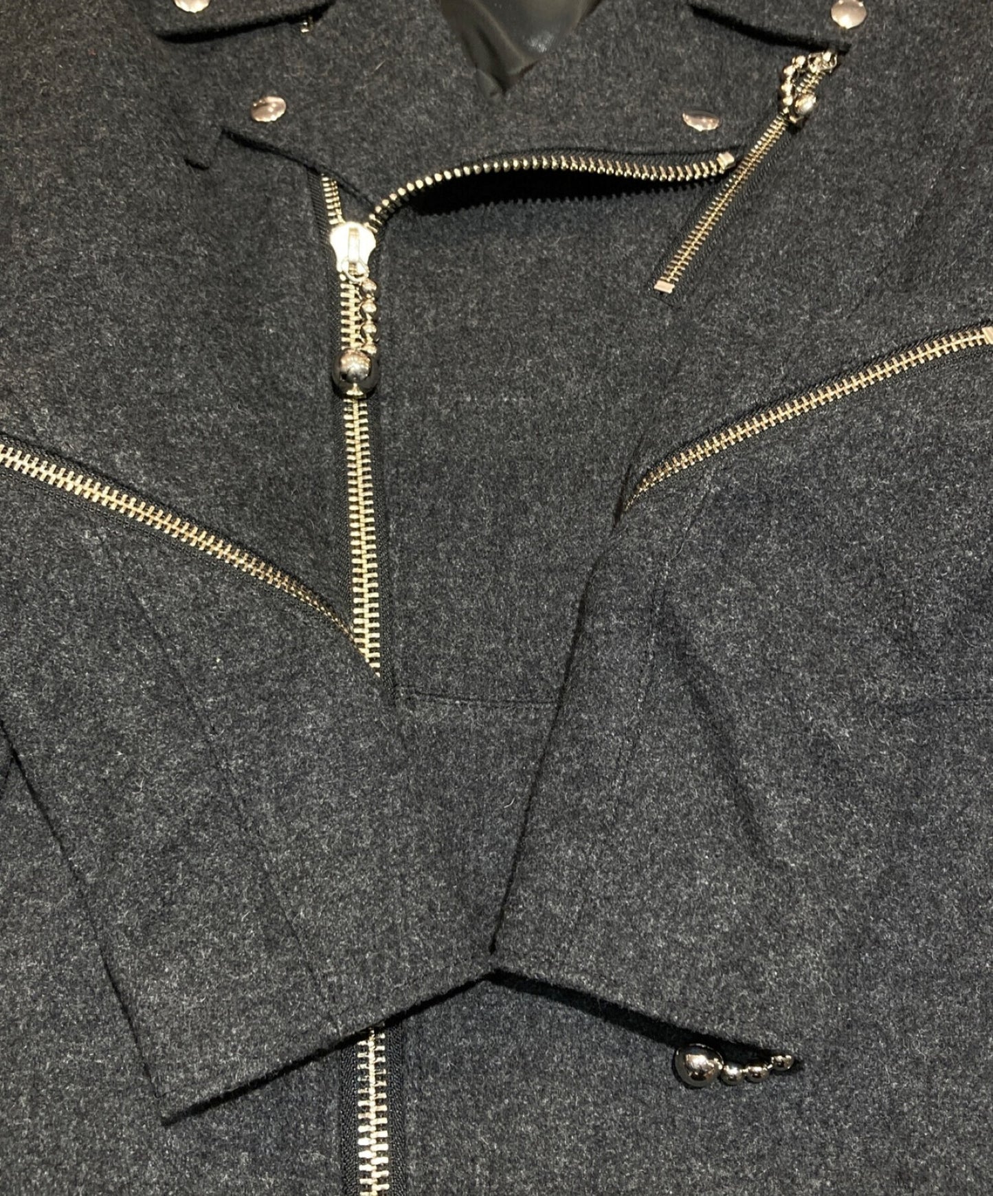 Undercover 양모 프린지 라이더 코트 N1202-2