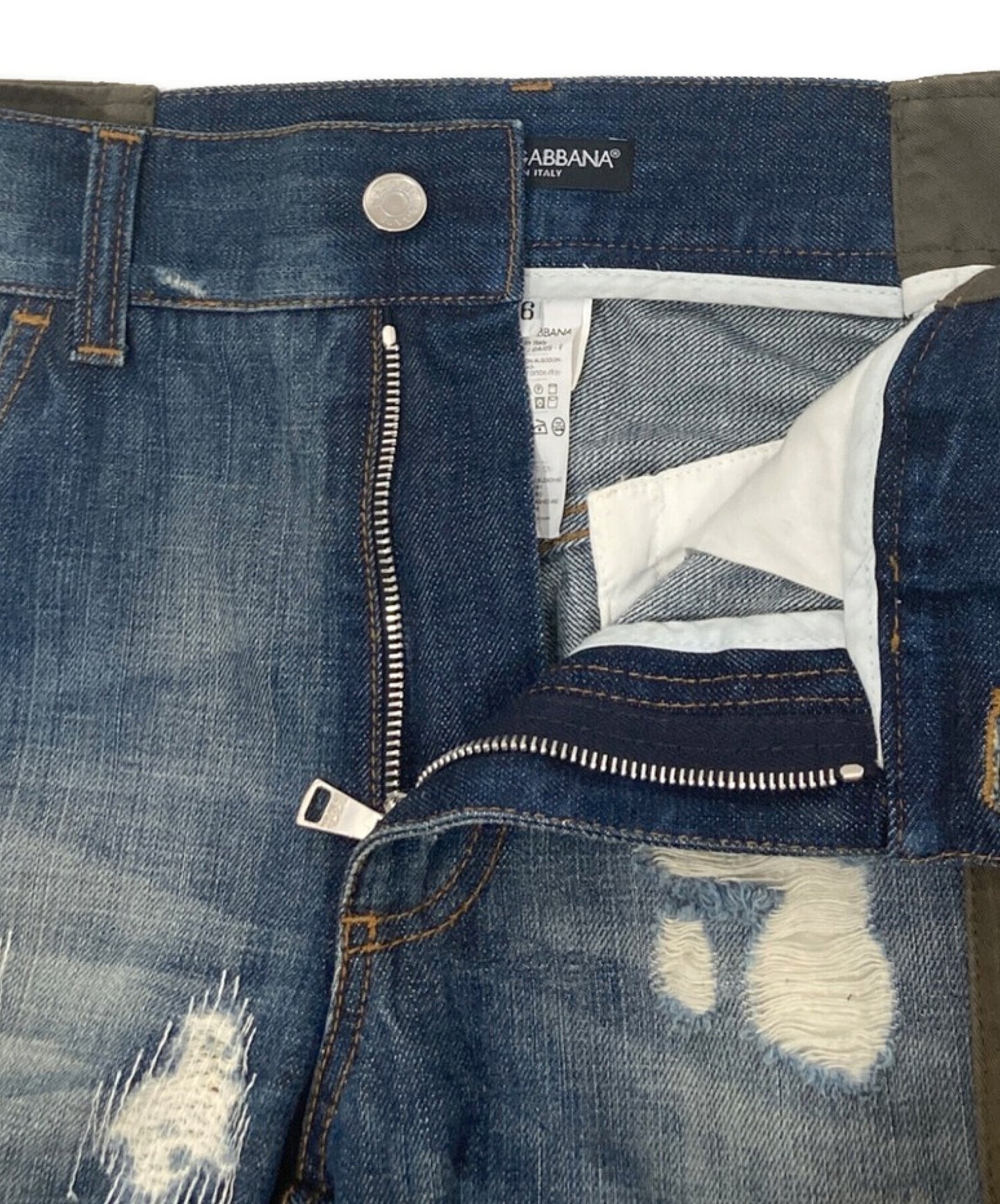 Dolce & Gabbana Cargo 도킹 데님 바지 G43UET