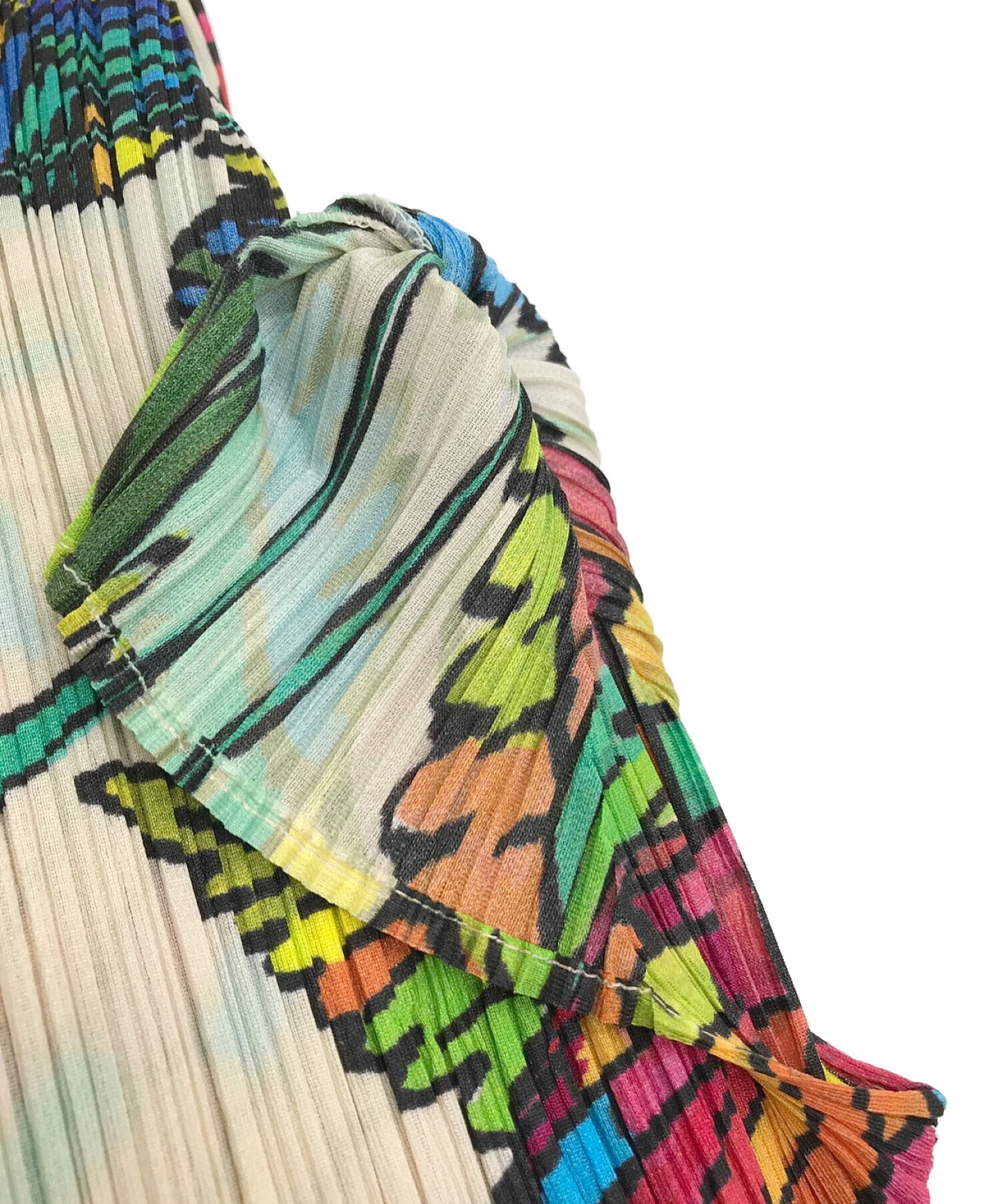 Pleats請帶有全面圖案轉移PP81-JK651的百褶上衣