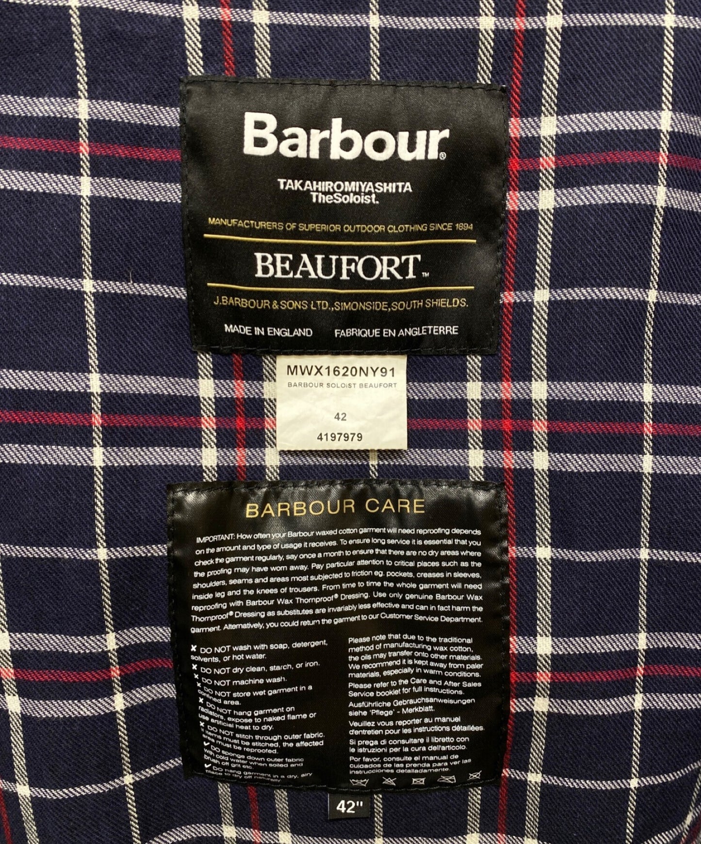 tokahiromiyashita thesoloist。×Barbour Beaufort油夾克SBRJ.0001