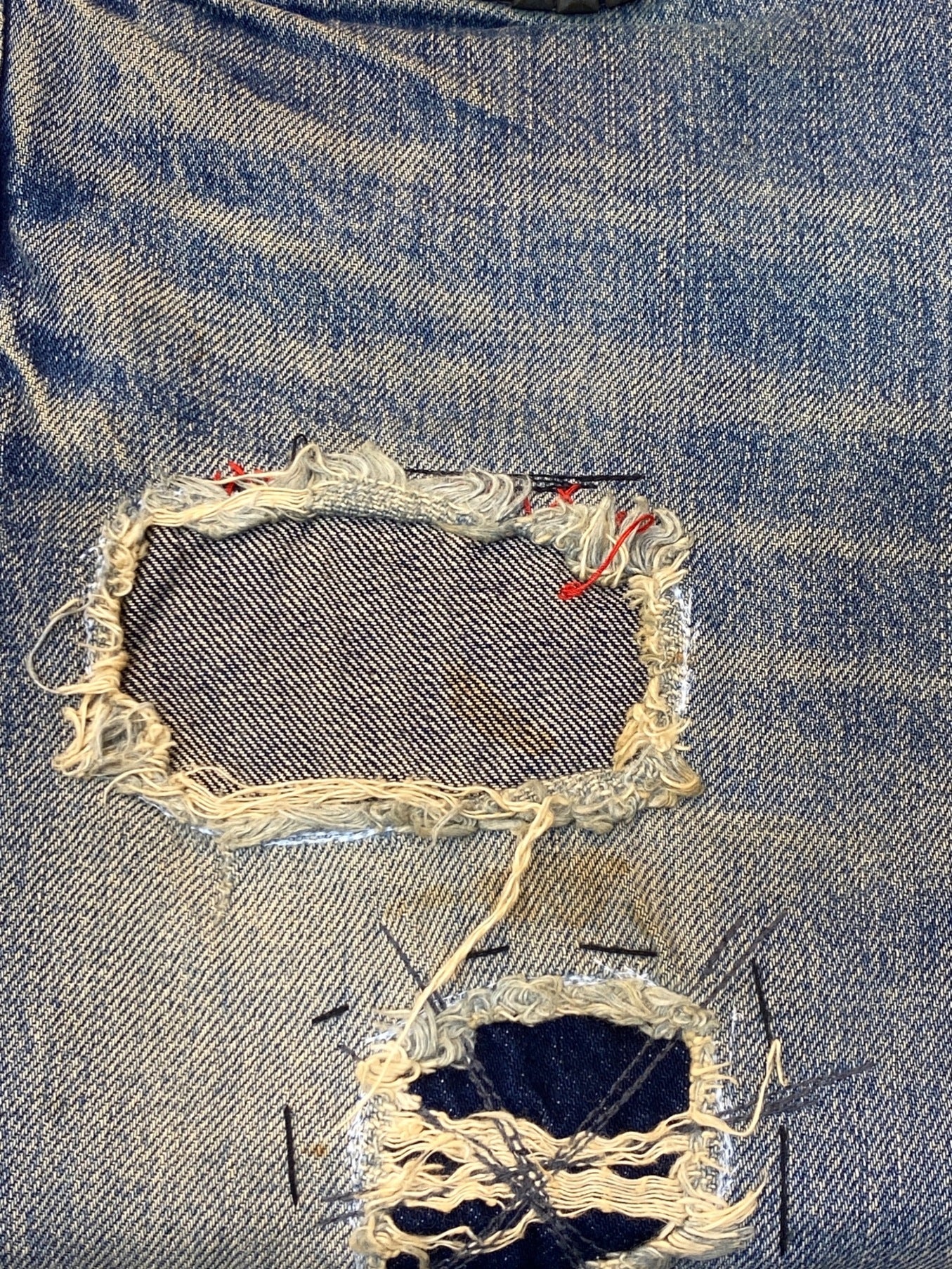 歇斯底里的魅力HSR加工后的牛仔布裤0203AP10