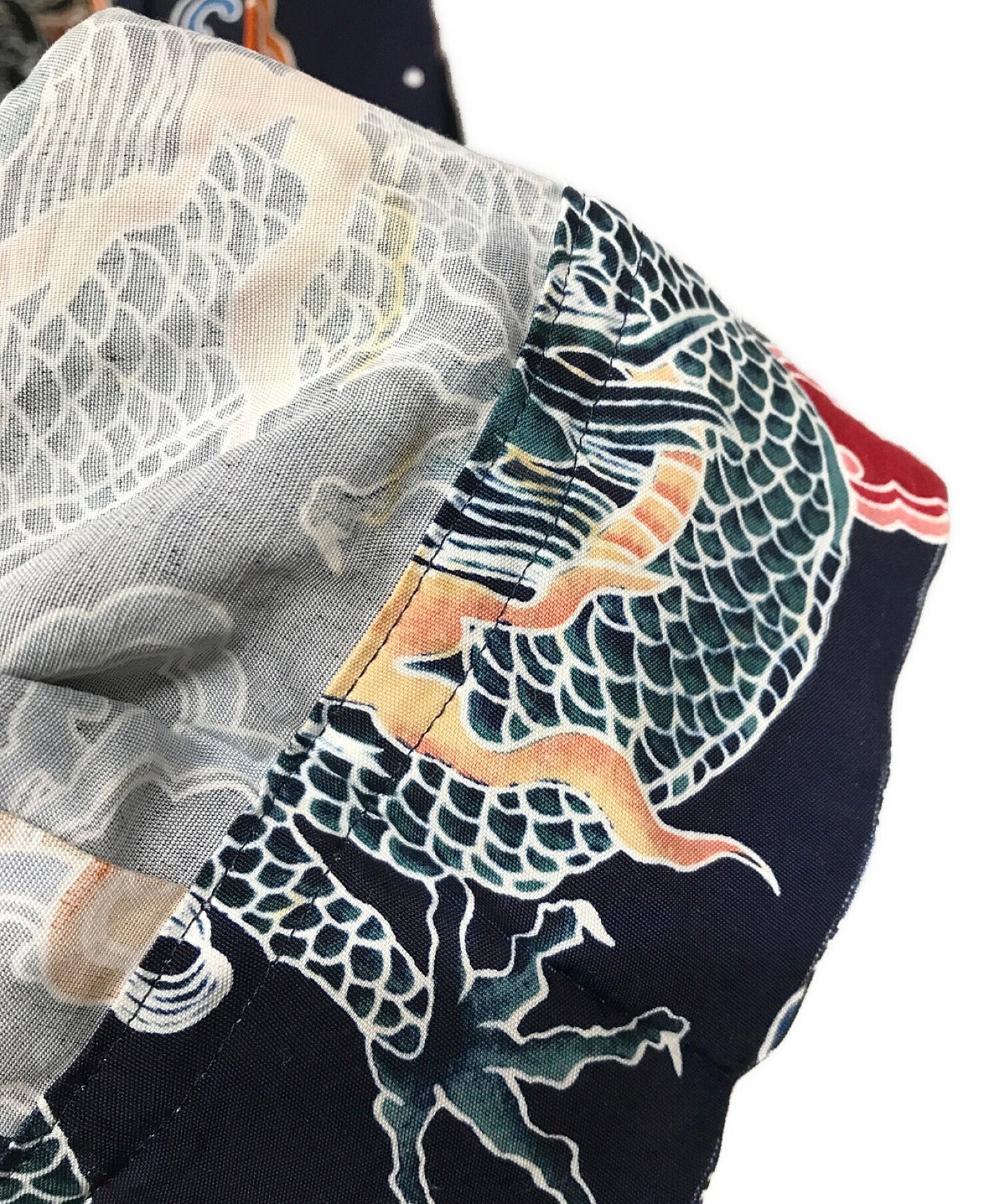 y 'for men 02aw rayon 셔츠 드래곤 클라우드 패턴