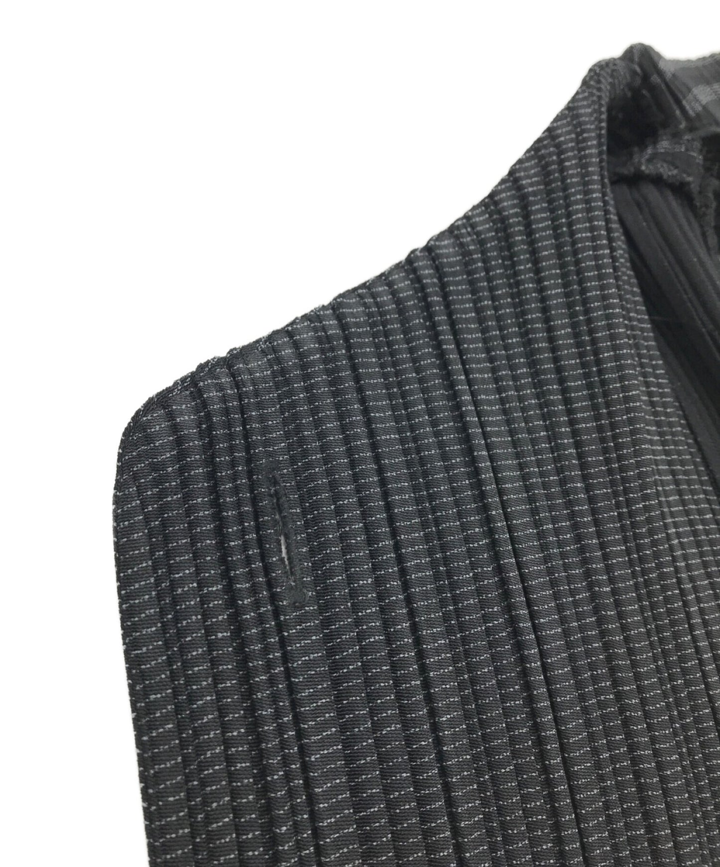 Issey Miyake Fete Border Vest Pleated Im84-Fe911