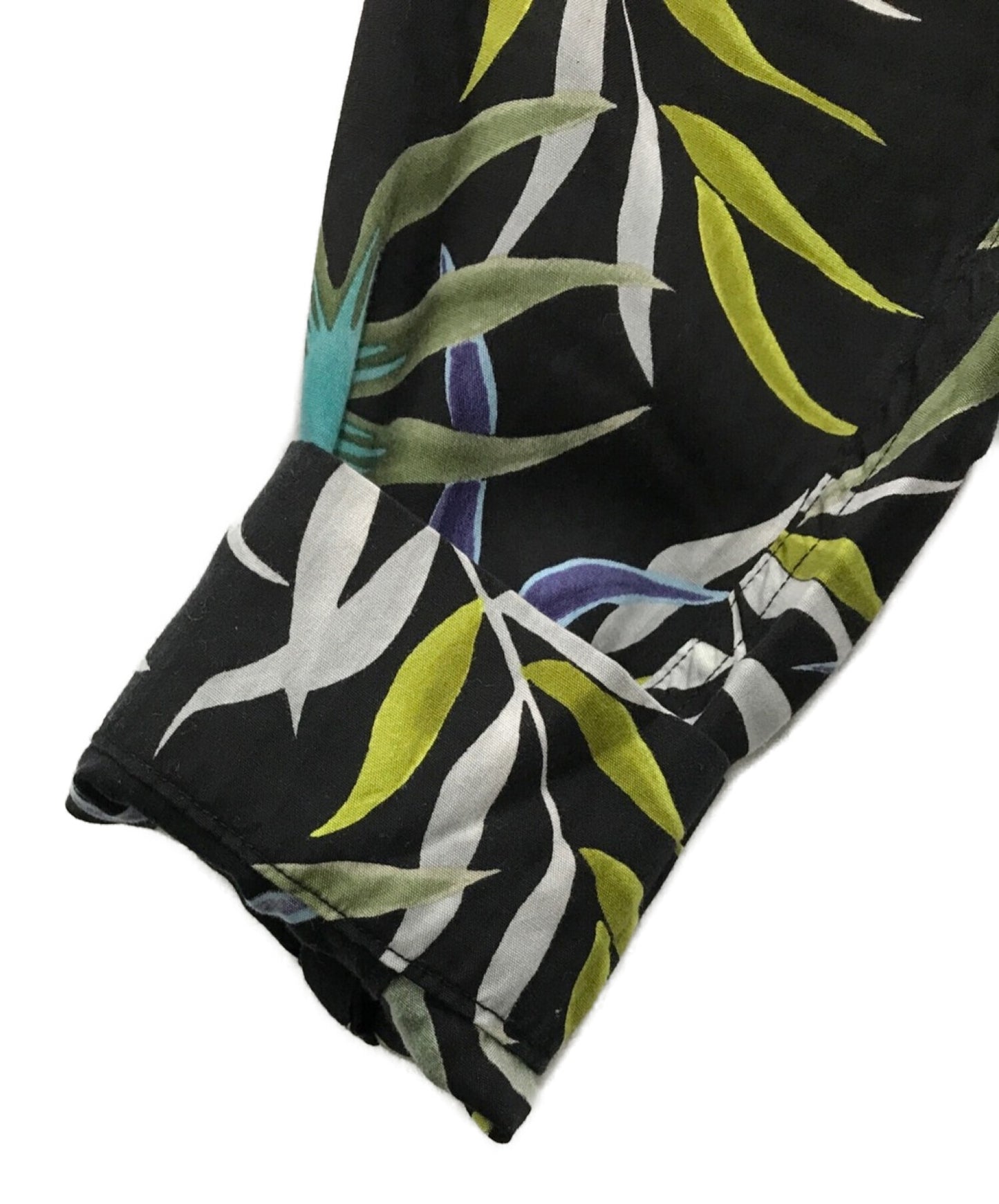 wacko玛丽亚大麻图案l/s aloha衬衫