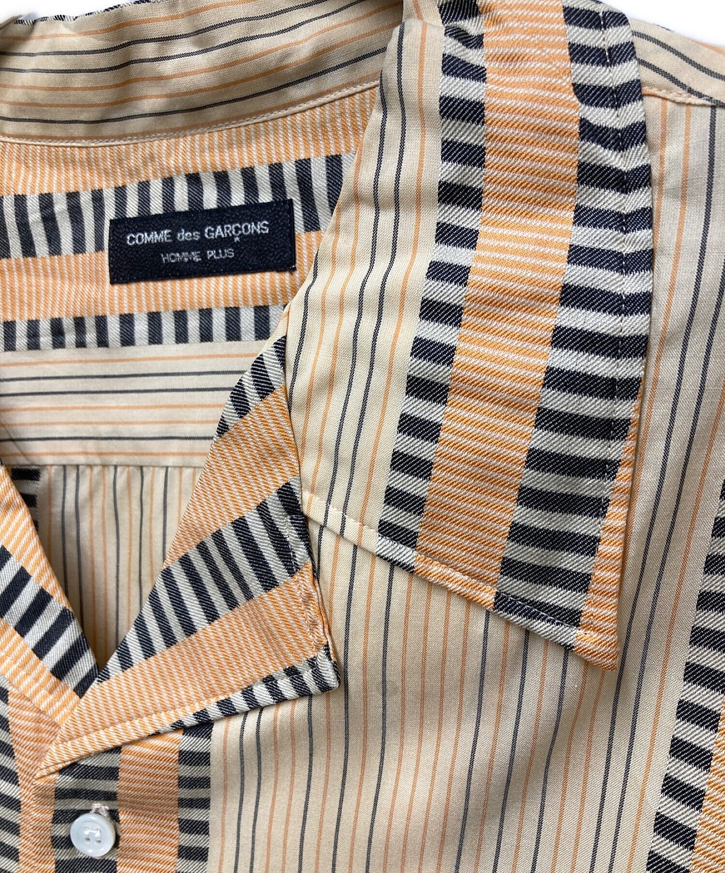 Comme des Garcons Homme Plus AD1997 S/S 전 세계 패턴 오픈 칼라 실크 셔츠 PB-100240