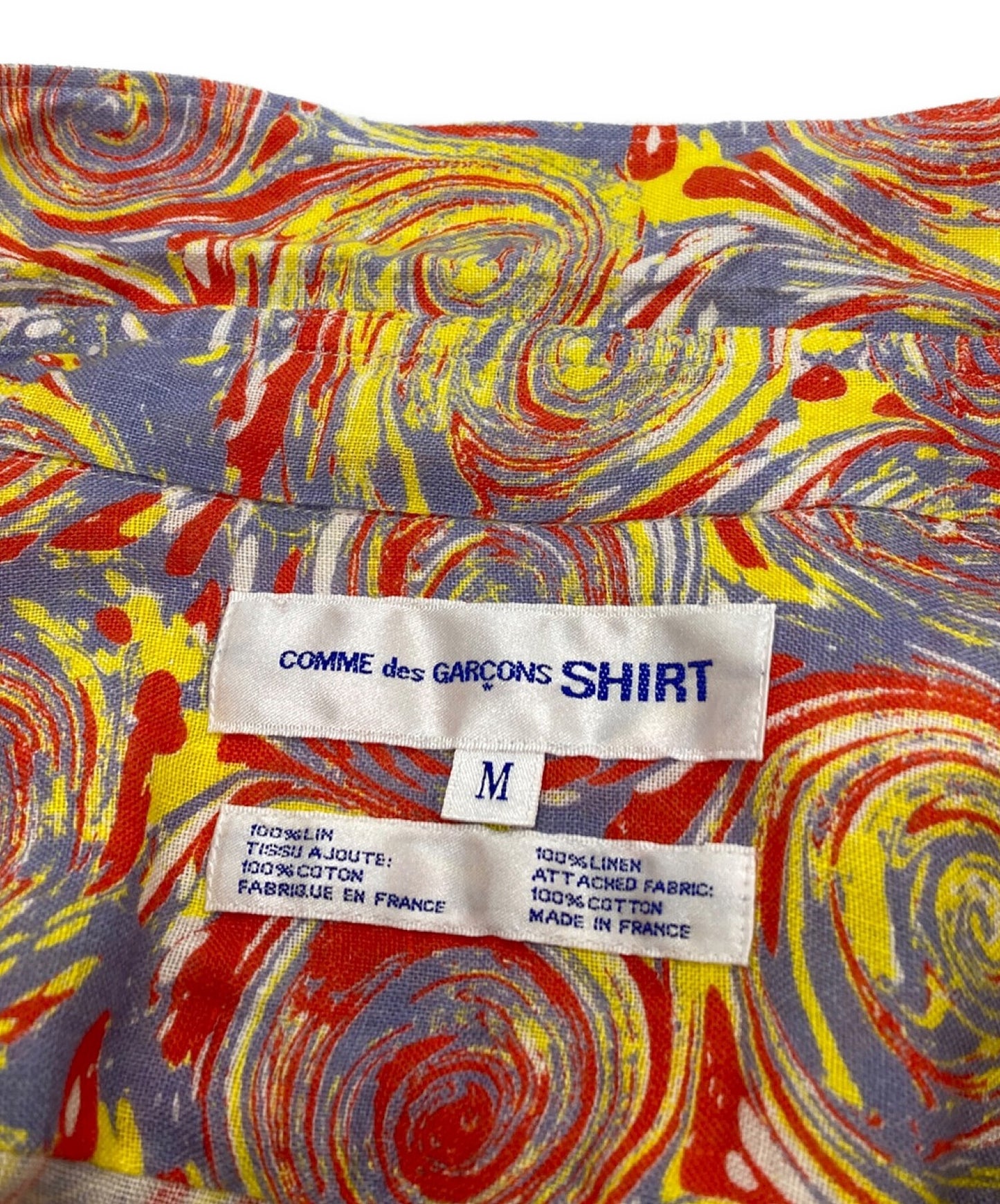 Comme des Garcons襯衫對接過程全面圖案襯衫短袖襯衫襯衫襯衫S12131