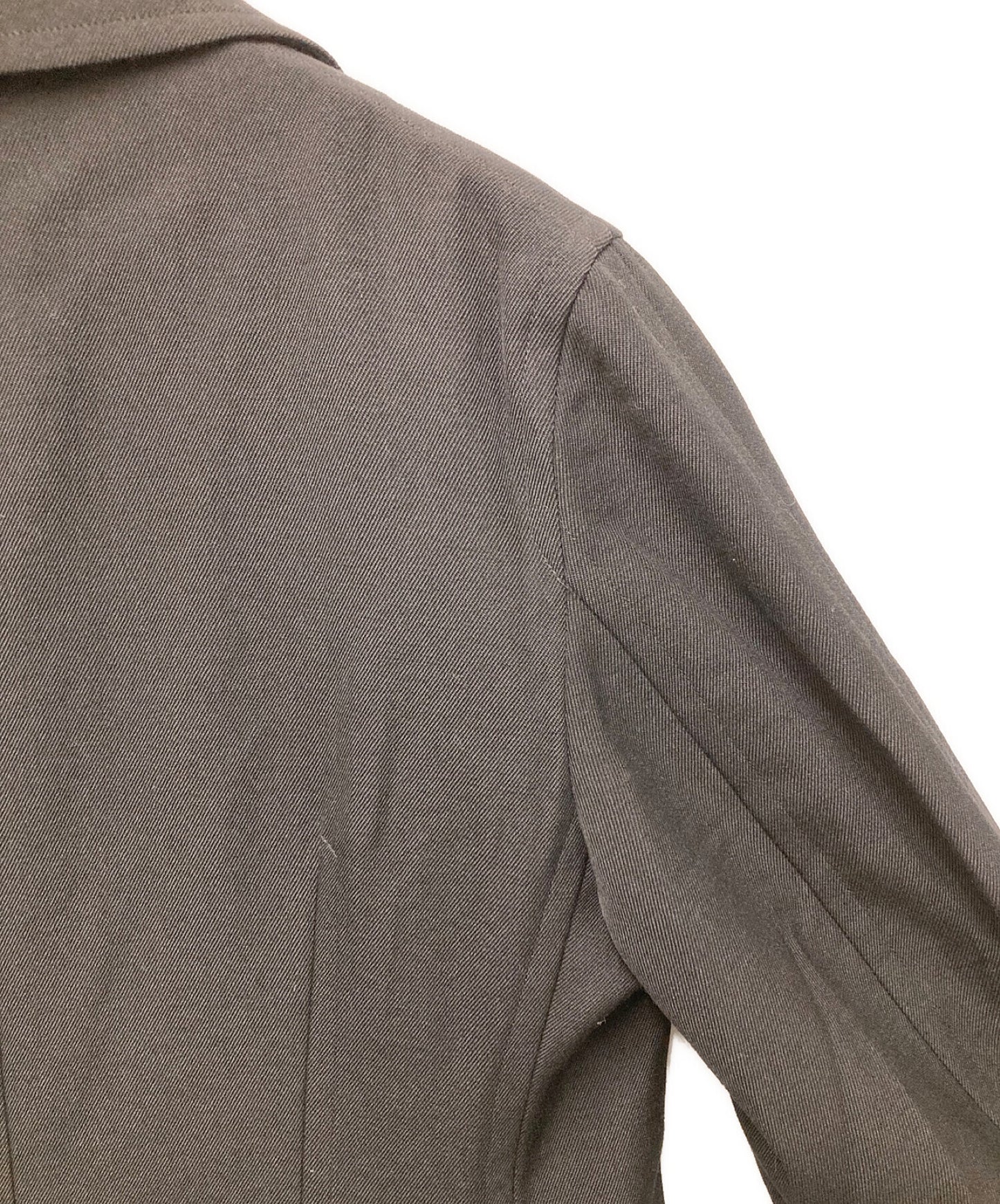 Robe de chambre comme des garcons用緞帶裝飾不銹鋼衣領外套AD2003 RK-C005