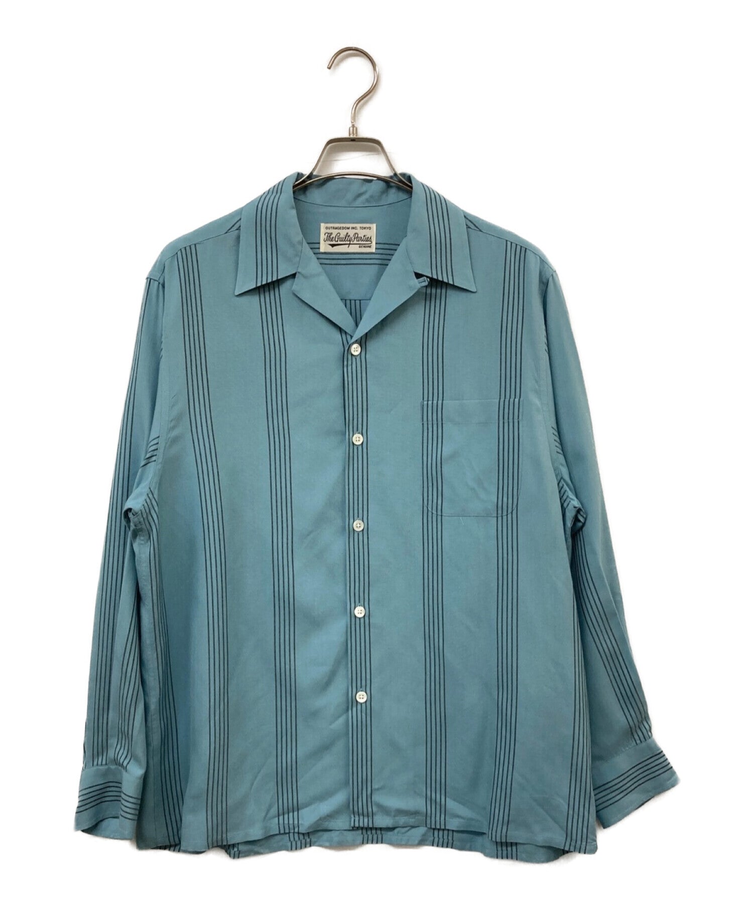 [Pre-owned] WACKO MARIA 23AW striped open collar shirt 23fw-wms-oc05