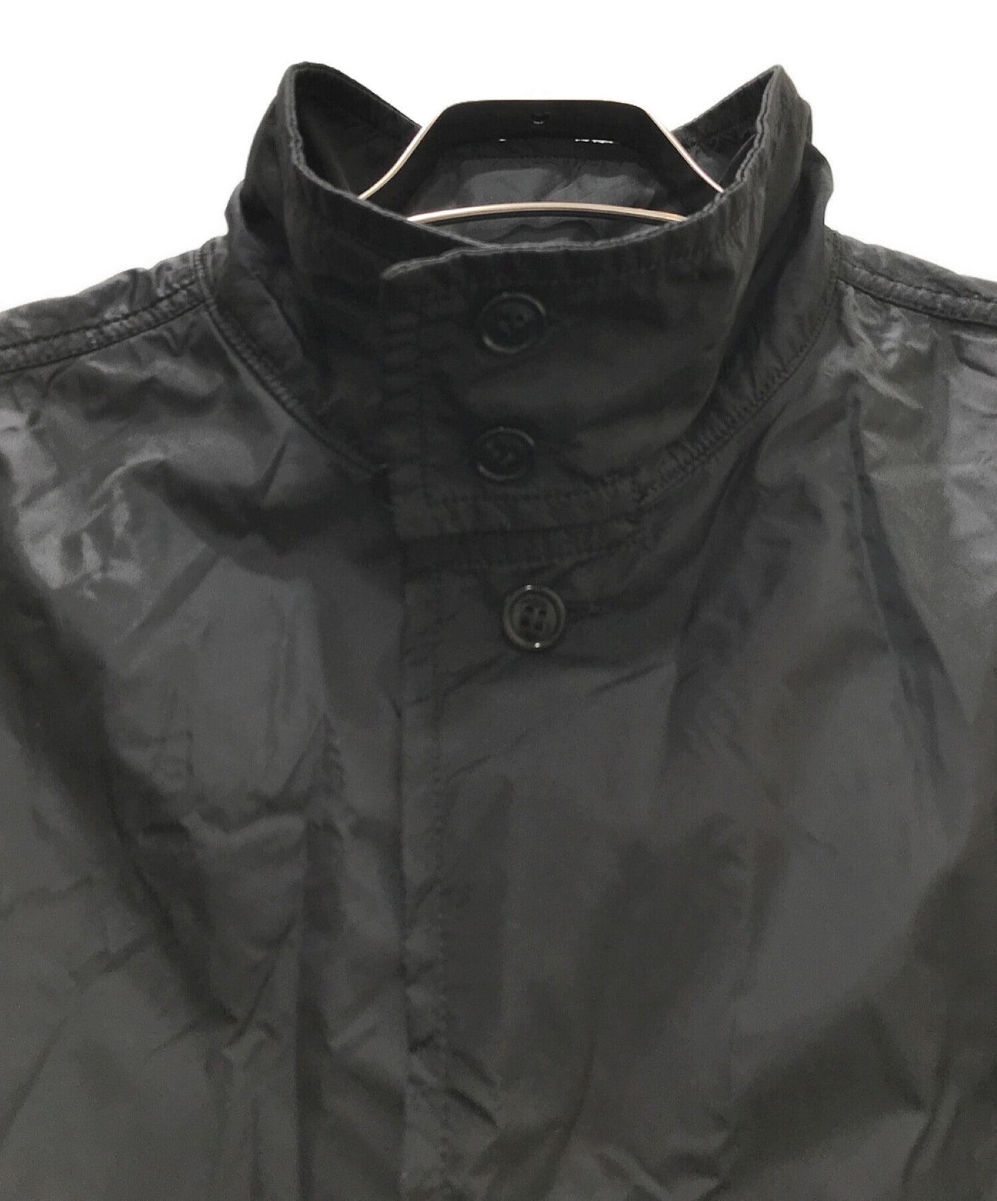 yohji yamamoto pour homme 나일론 스텐실 칼라 코트 HR-B01-600