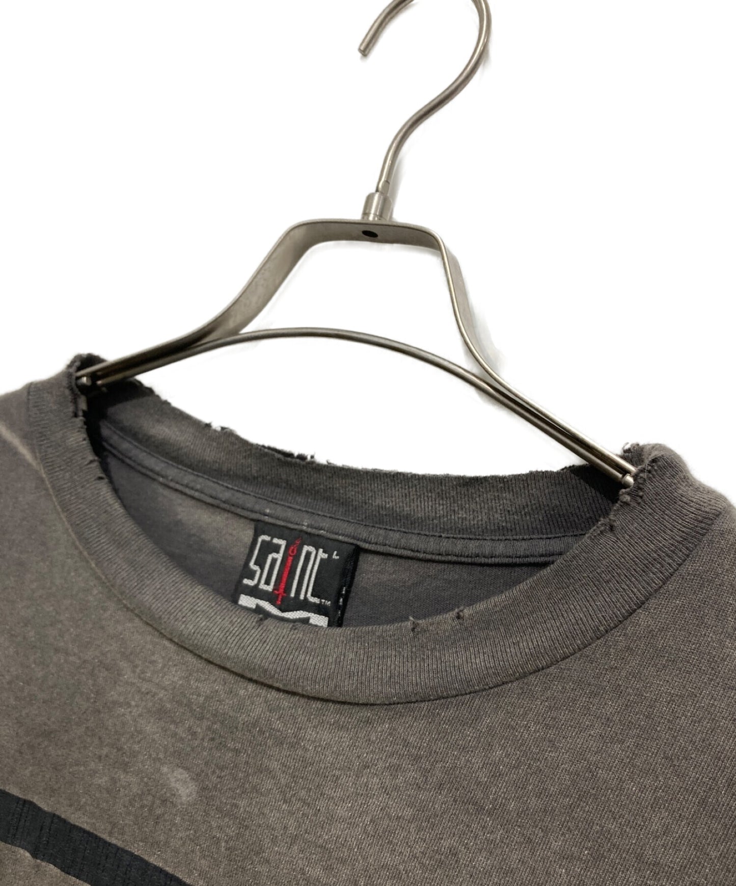 Saint Michael Sin长袖切割和缝制/长袖切割和缝制/长T恤/T恤SM-A22-0000-012