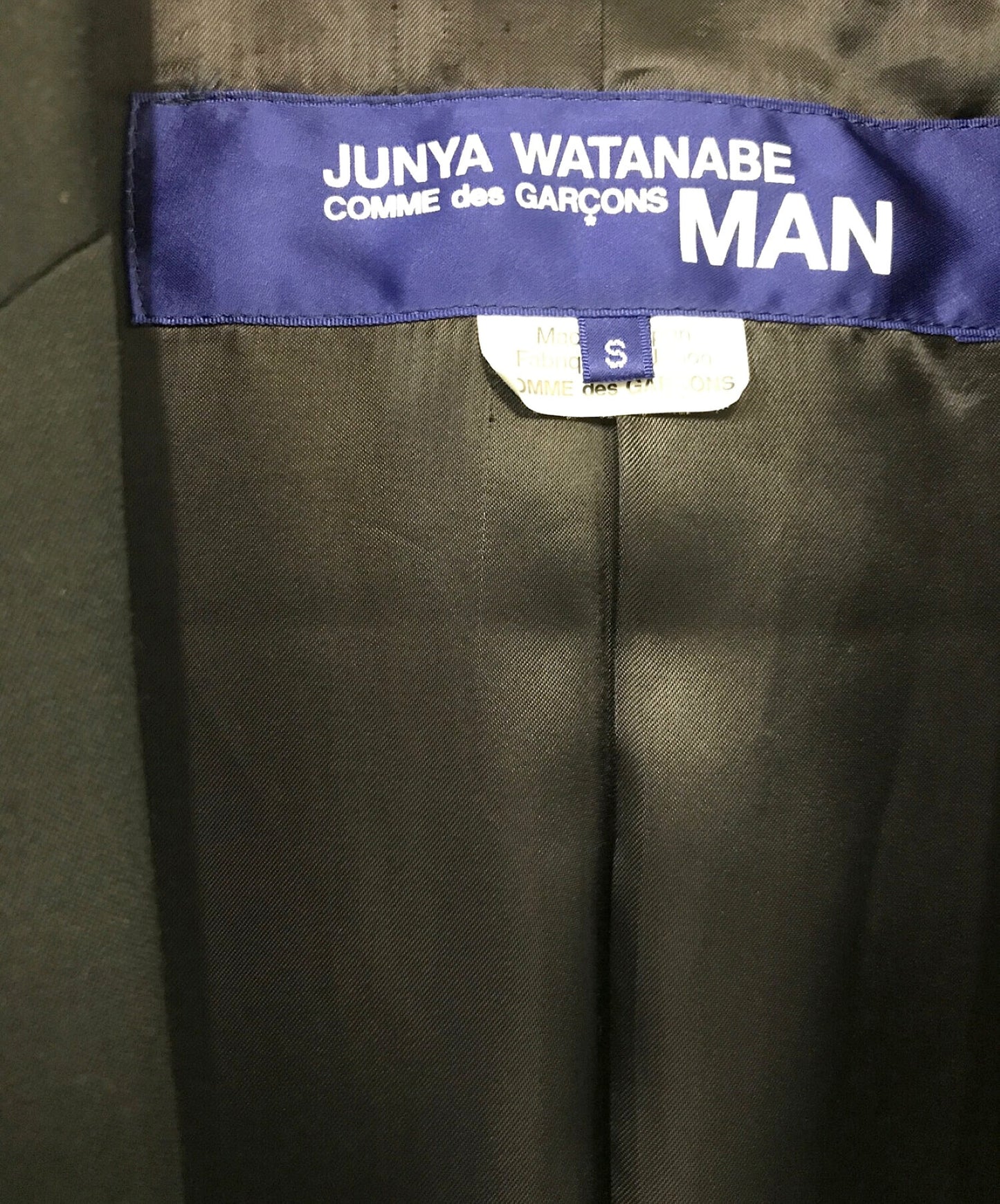 Junya Watanabe CDG男子量身定制外套,皮革開關WP-J003