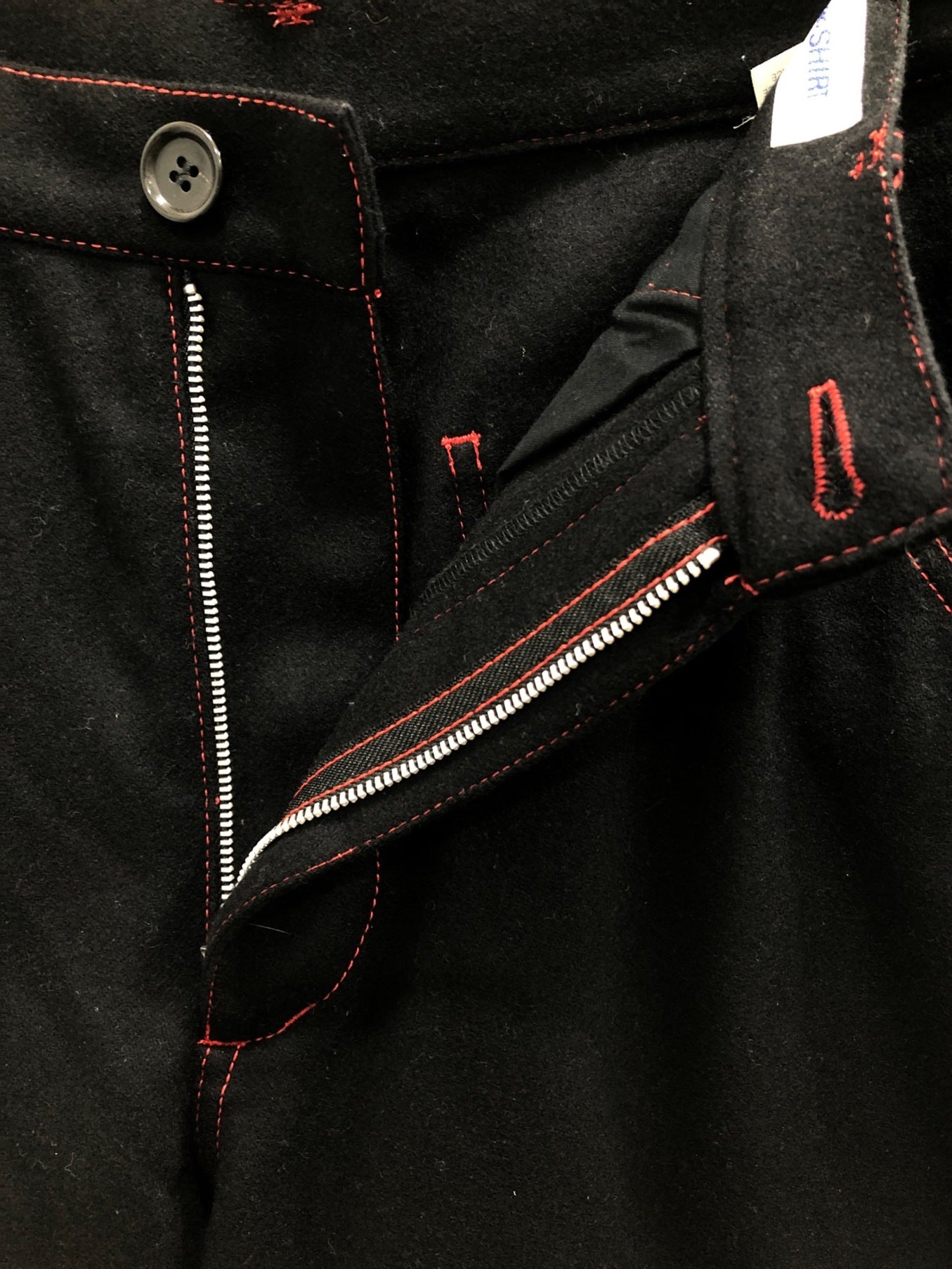 Comme des Garcons 셔츠 패널 스트레이트 팬츠 W22128