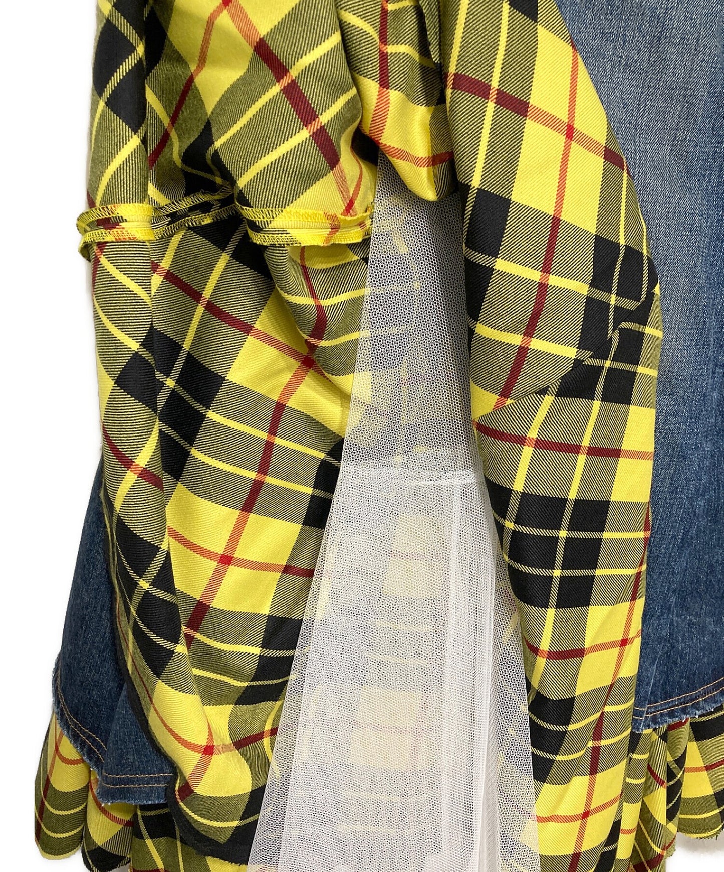 Junya Watanabe Comme des Garcons สร้างกระโปรงตรวจสอบกระโปรง XE-X012 ใหม่