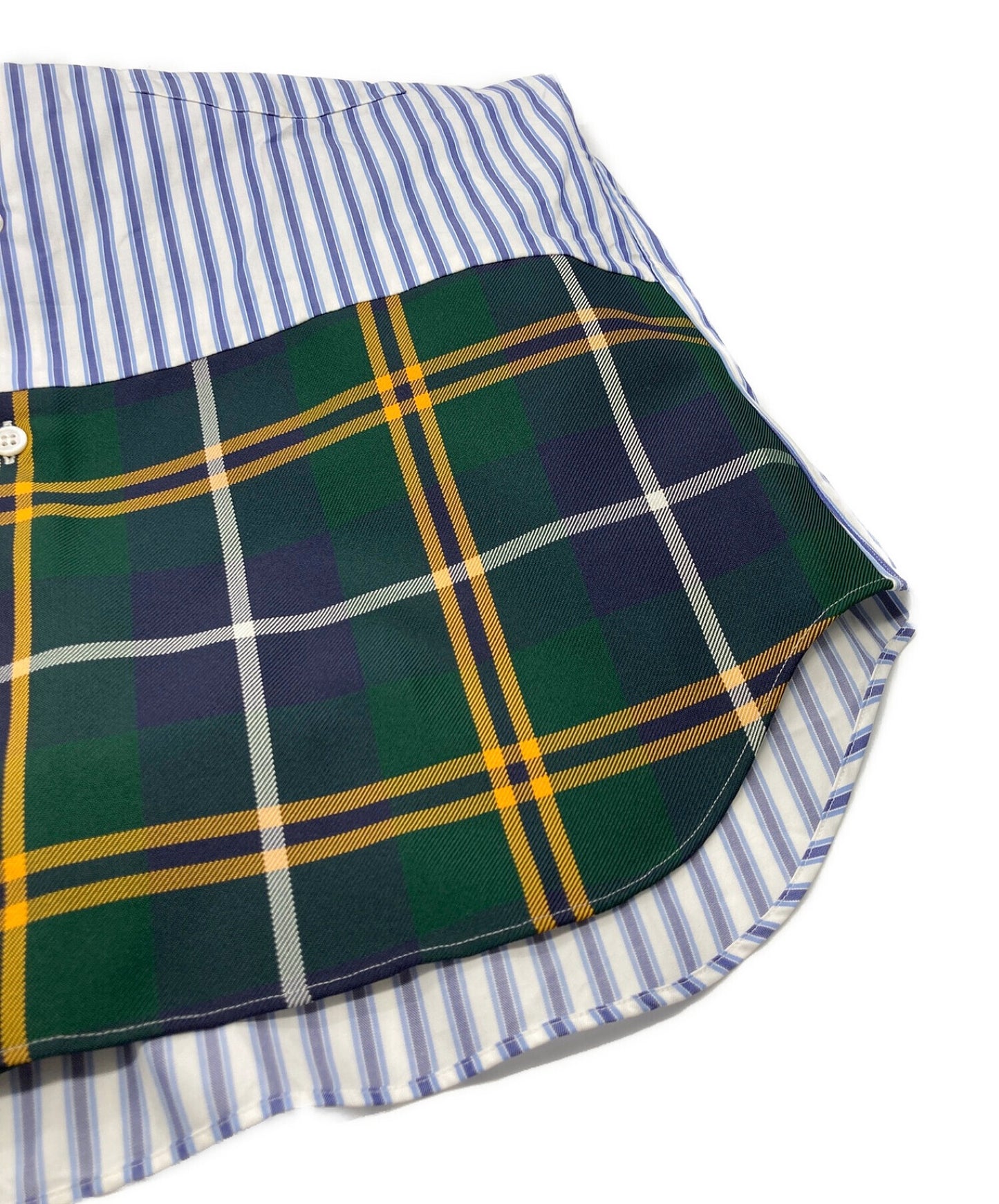 Comme des Garcons Homme Plus 스트라이프 및 확인 스위치 셔츠 PF-B012