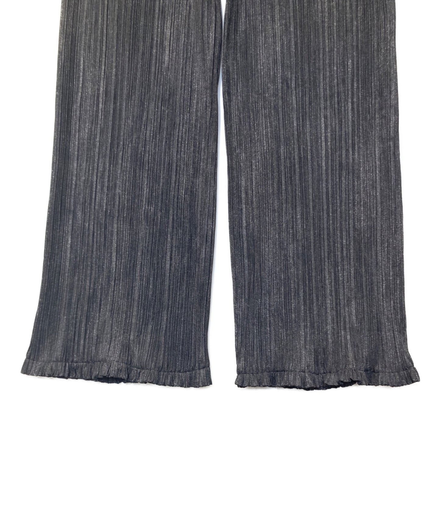 褶皺請牛仔布轉印打印的褲子PP75-JF022