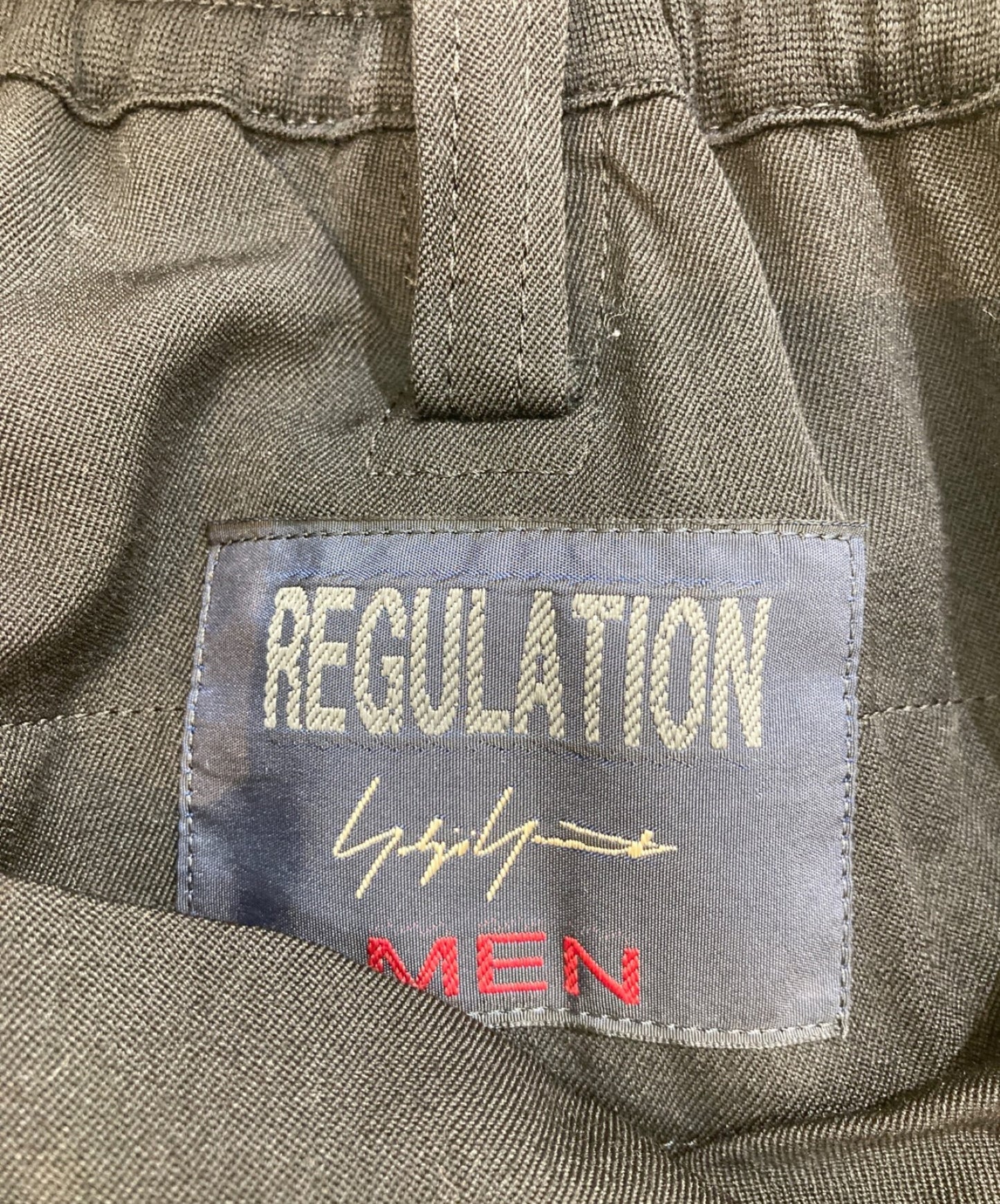 ระเบียบ Yohji Yamamoto ยืดทอลายทแยงกางเกง Drawstring ง่าย HR-P02-140