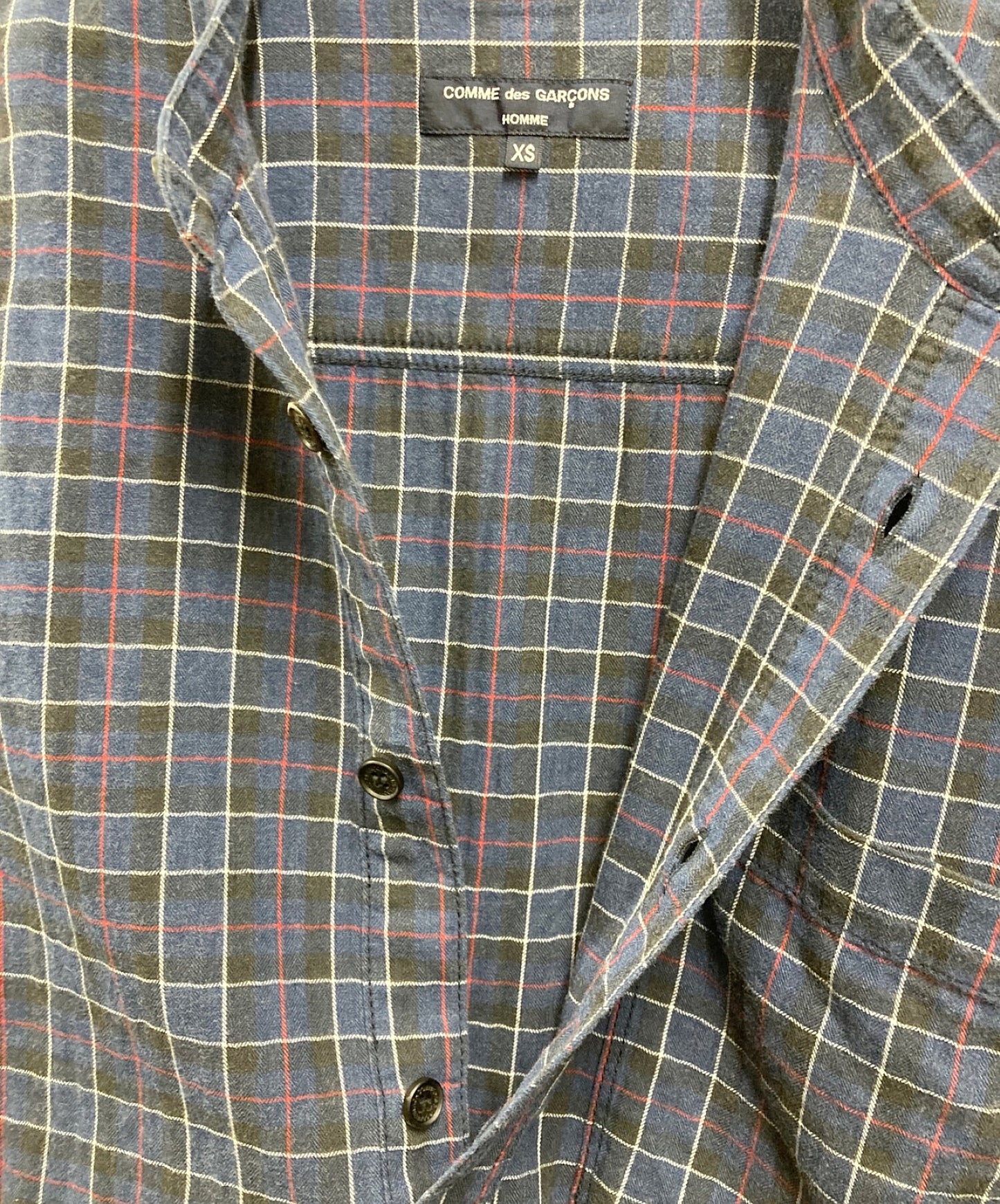 Comme des Garcons Homme 풀오버 체크 셔츠 HJ-B015