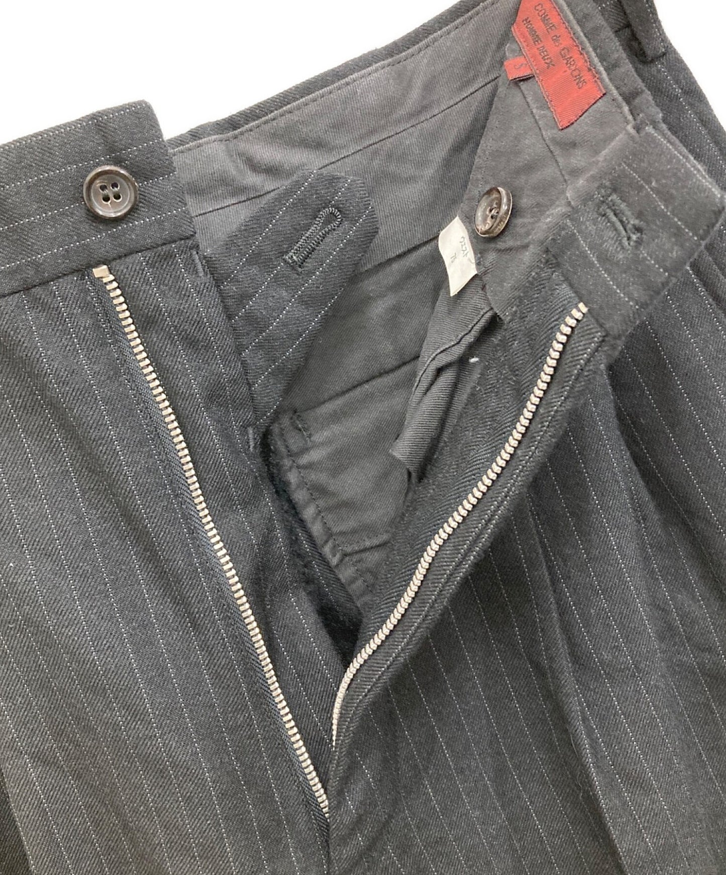 Comme des Garcons Homme Deux Shadow Stripe Wool Slatslings DP-54012S