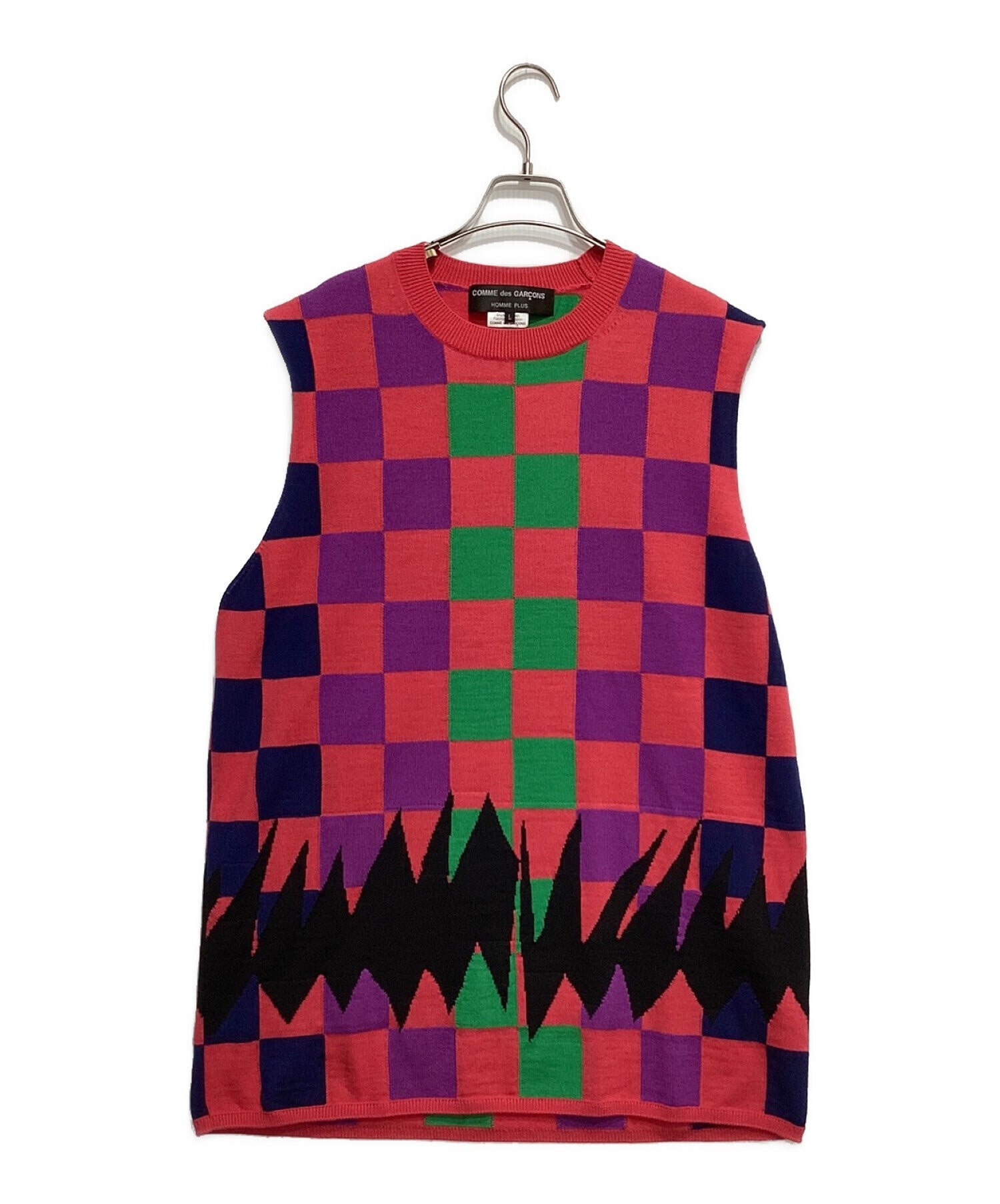 Pre-owned] COMME des GARCONS HOMME PLUS Intarsia Knit Vest PK-N002