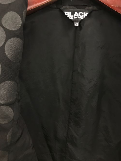 黑色COMME DES GARCONS點打印外套1A-C005