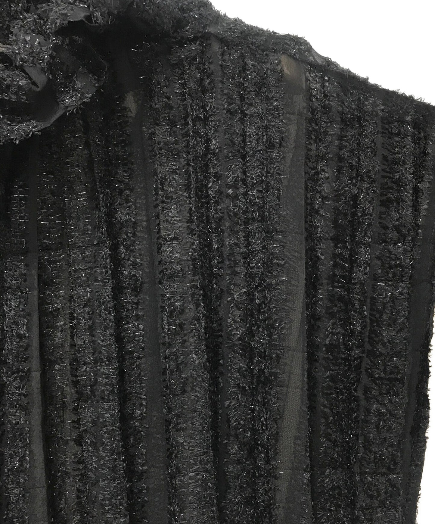 我issey miyake毛茸茸的條紋高脖子烤一塊mi33fr561