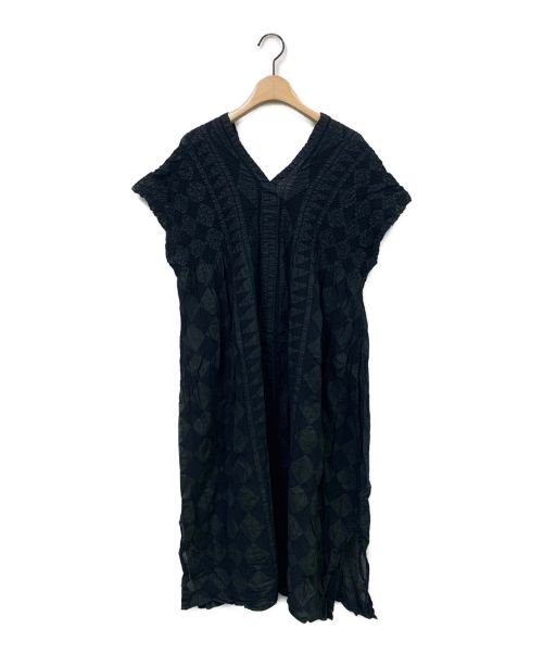 我Issey Miyake皱纹处理总模式连衣裙Mi24fh383