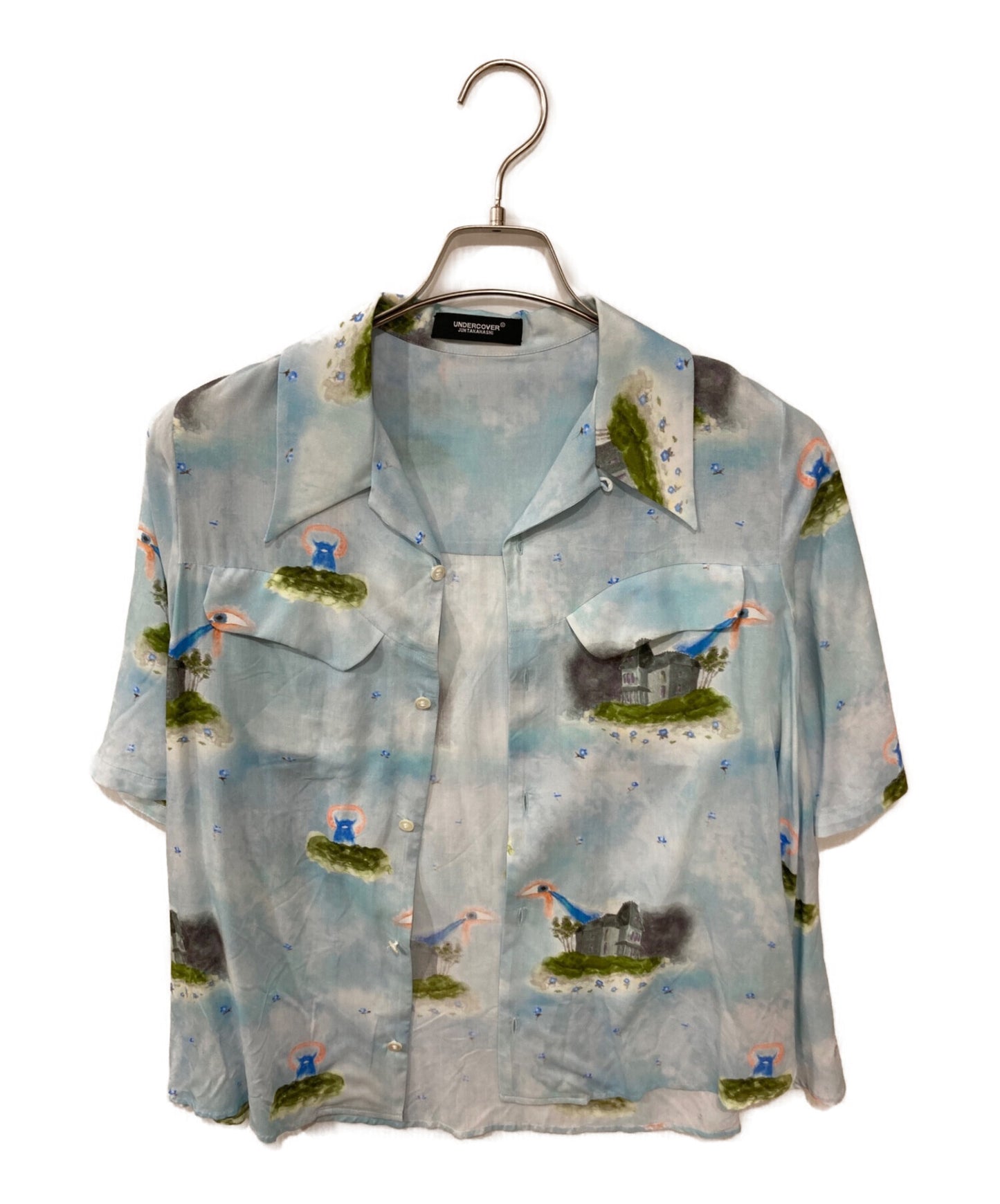 오픈 칼라 플레어 셔츠 UC1B1413-1