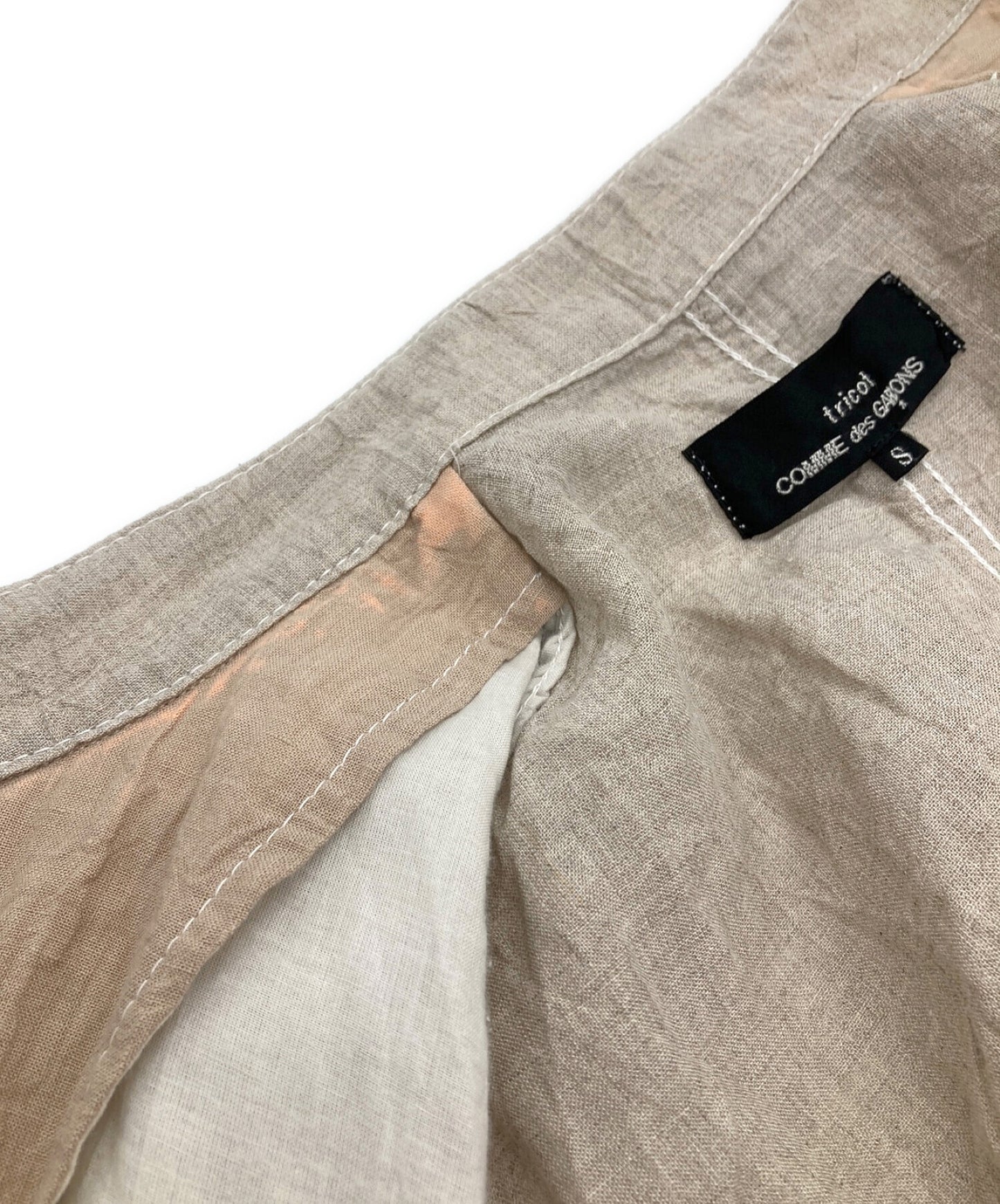 Tricot Comme Des Garcons 밴드 칼라 리넨 재킷 AD2020 TG-J017