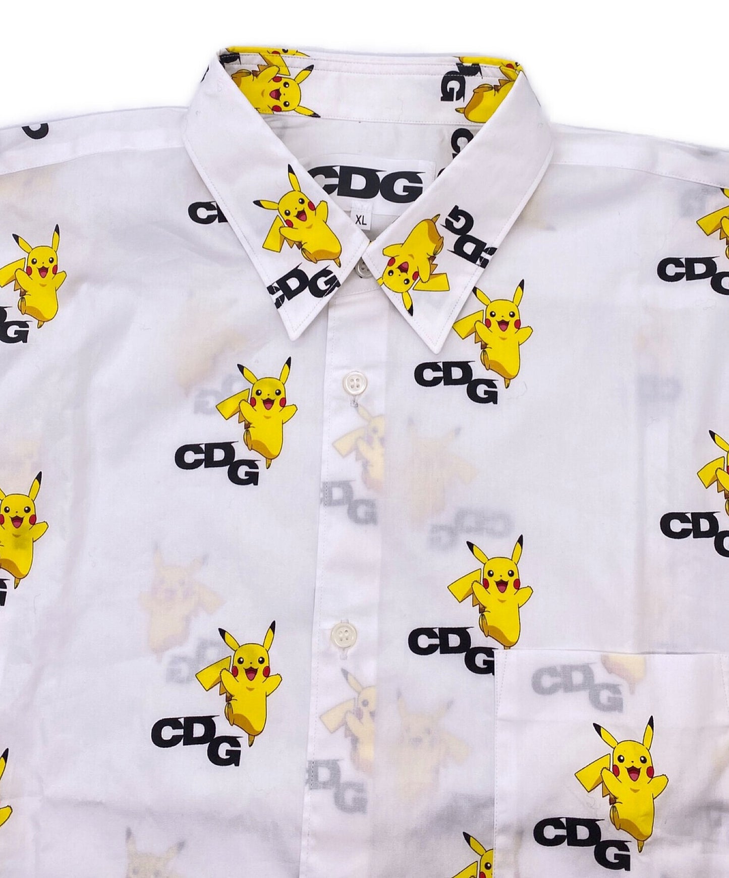 Comme des Garcons X Pokemon Pokemon徽标印刷衬衫AD2022 SJ-B002