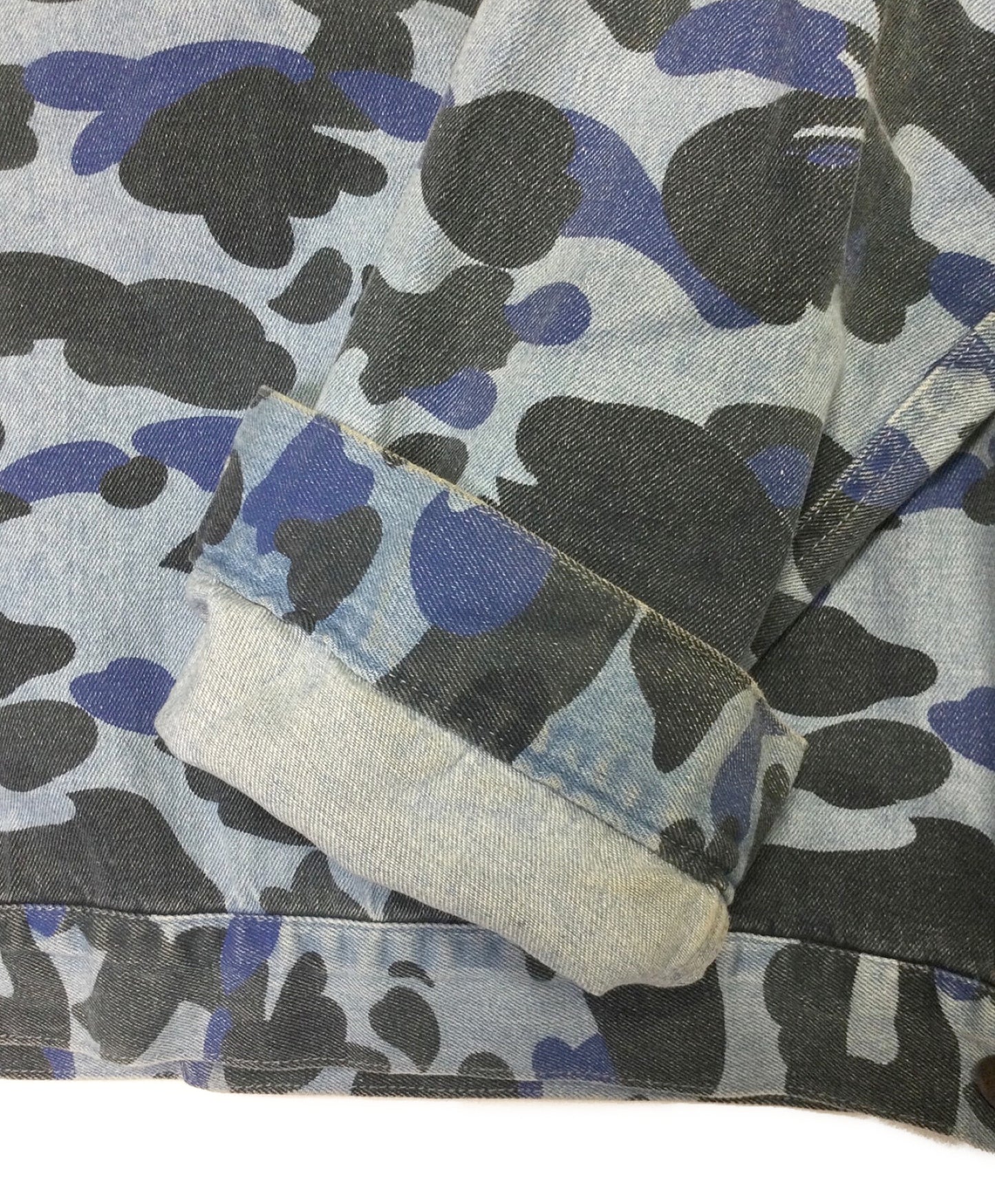 목욕 원숭이 컬러 카모 데님 재킷