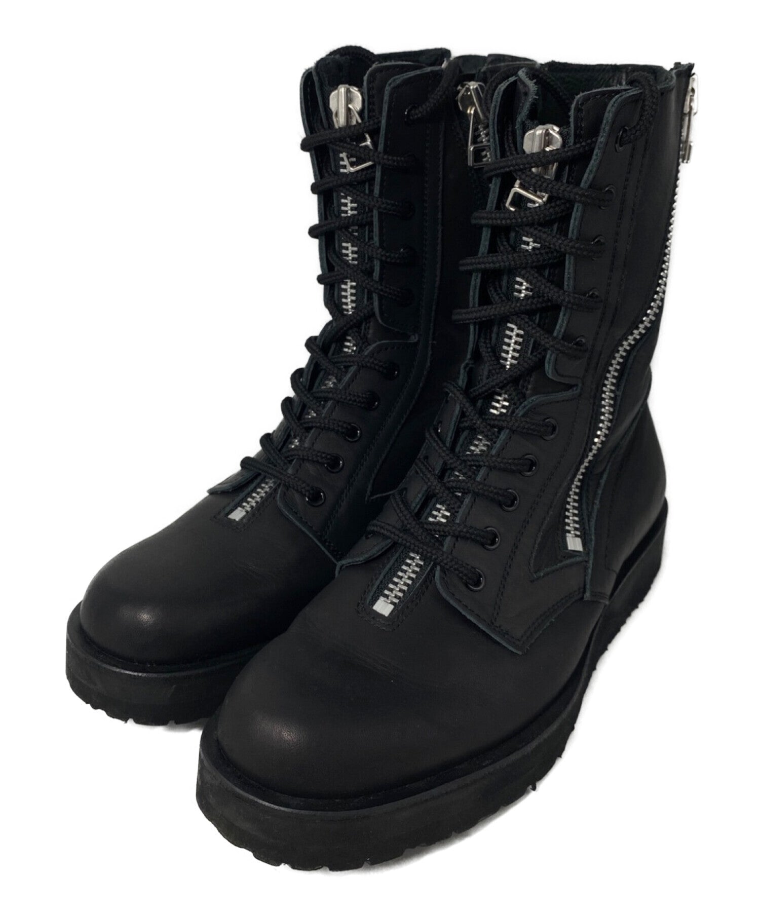 Yohji Yamamoto pour homme 3 Zipper Military Boots HE-E07-761