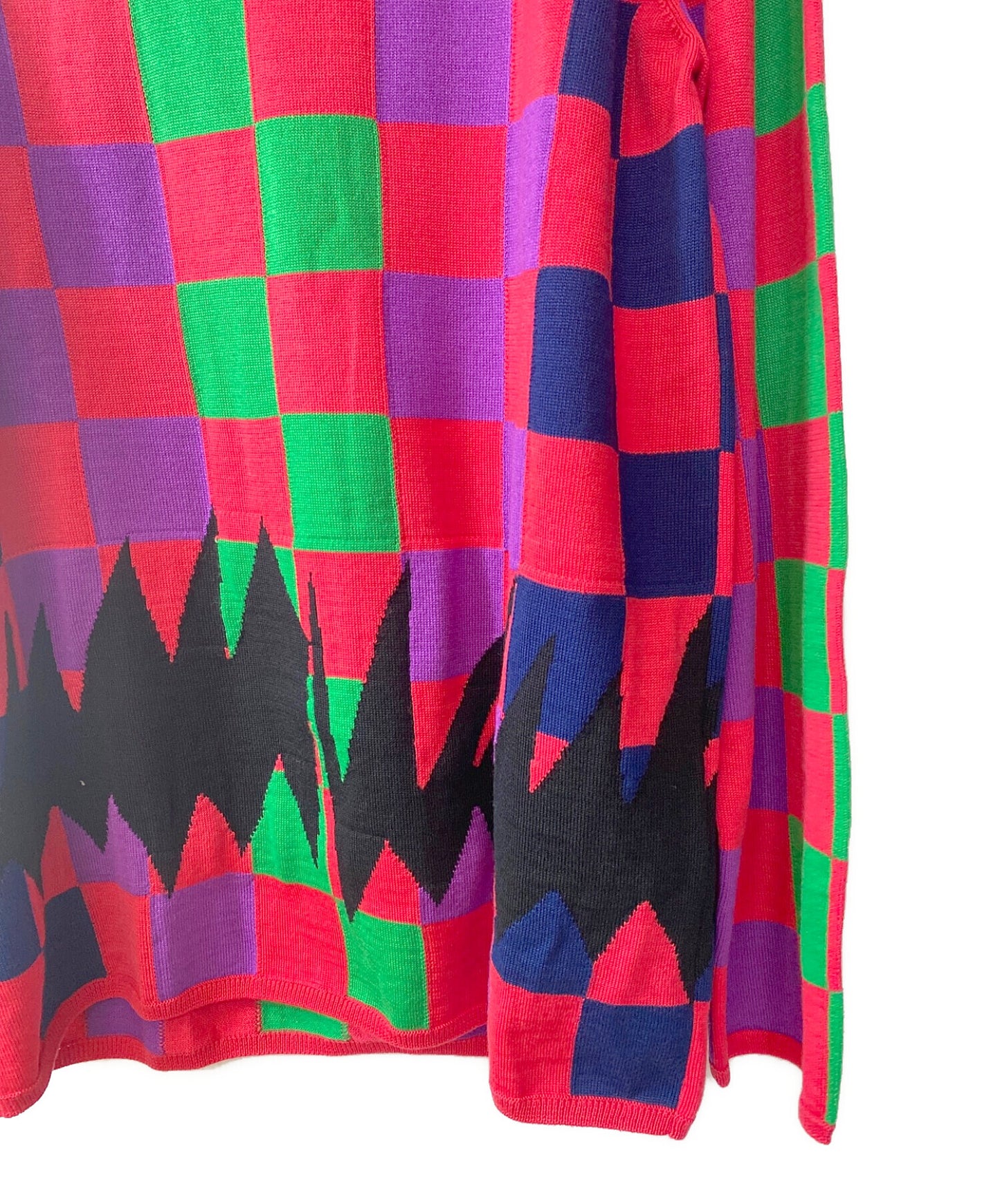 Comme des Garcons Homme Plus 23SS บล็อกตรวจสอบถัก PK-N001