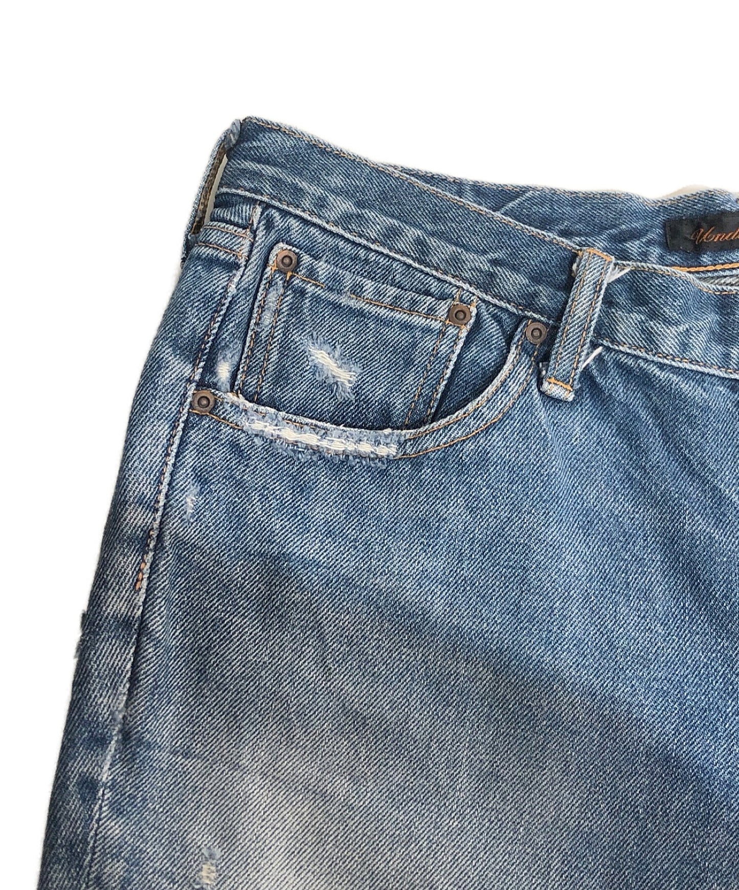 비밀 썬더 자수 클래식 데님 바지 5S39-P11