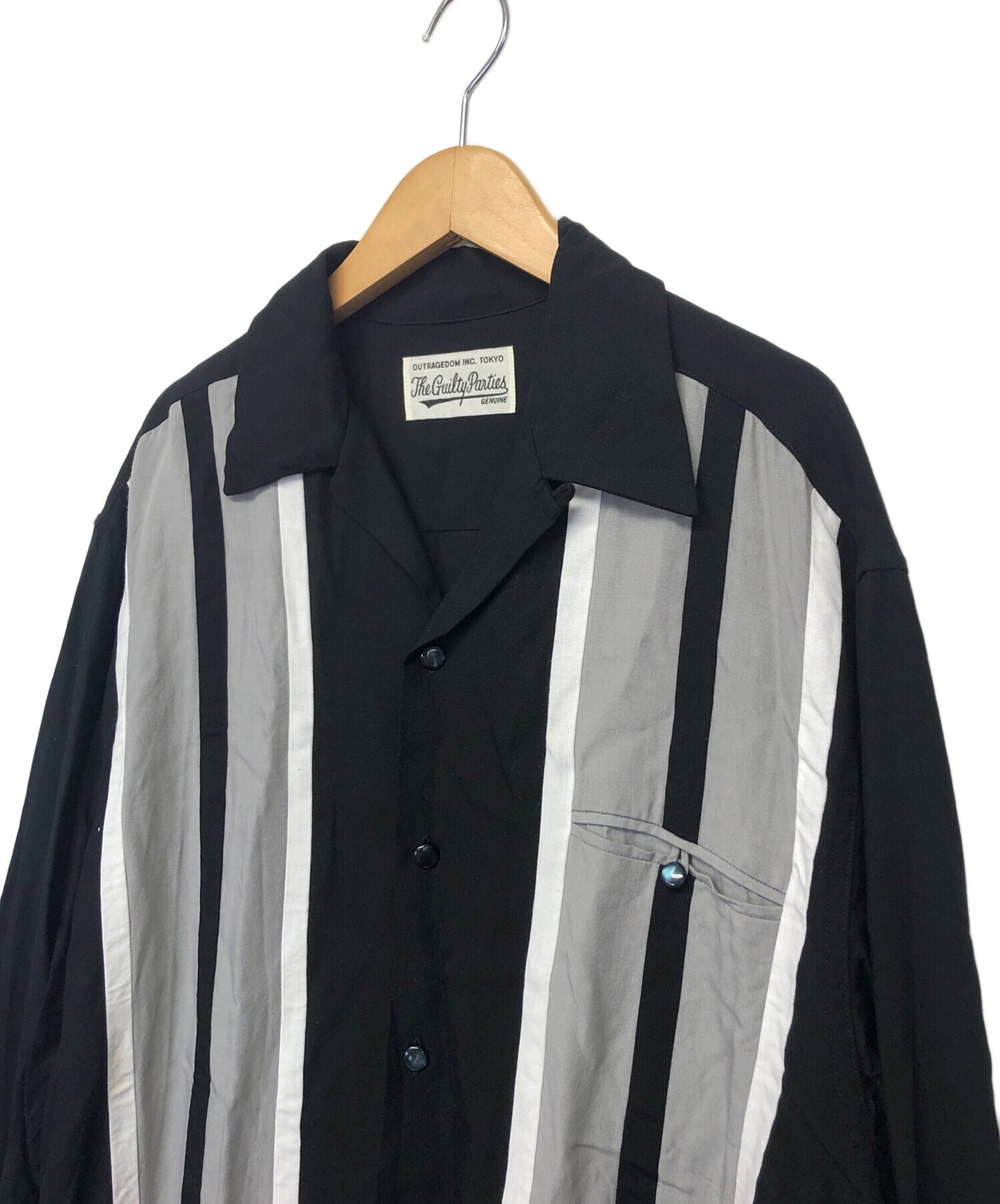 [Pre-owned] WACKO MARIA Long-sleeved two-tone shirt