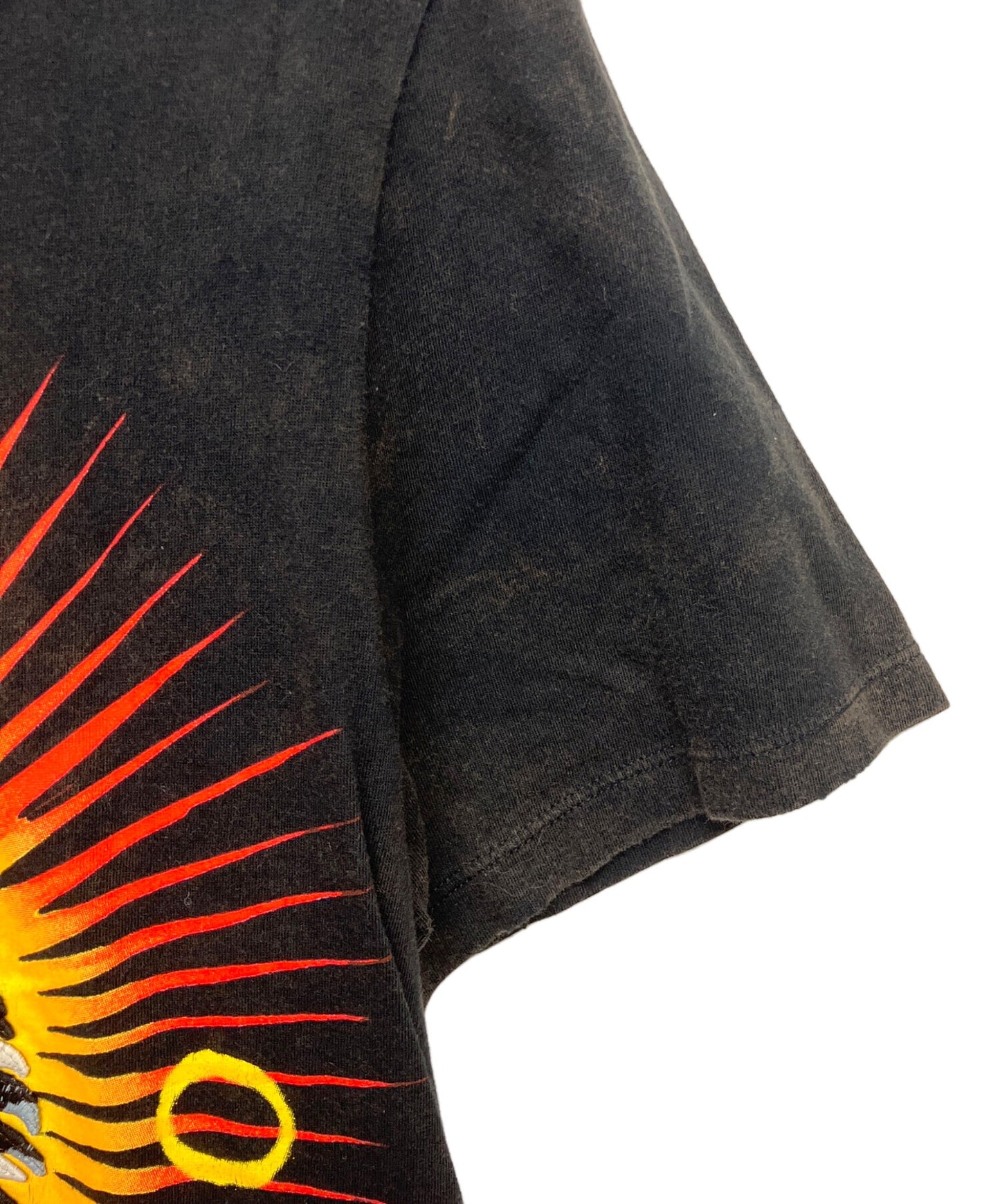 [Pre-owned] GUCCI Angry Cat Embroidery Double-Sided Print Vintage Finish Short-Sleeved Cut and Sewn 442670X5U16