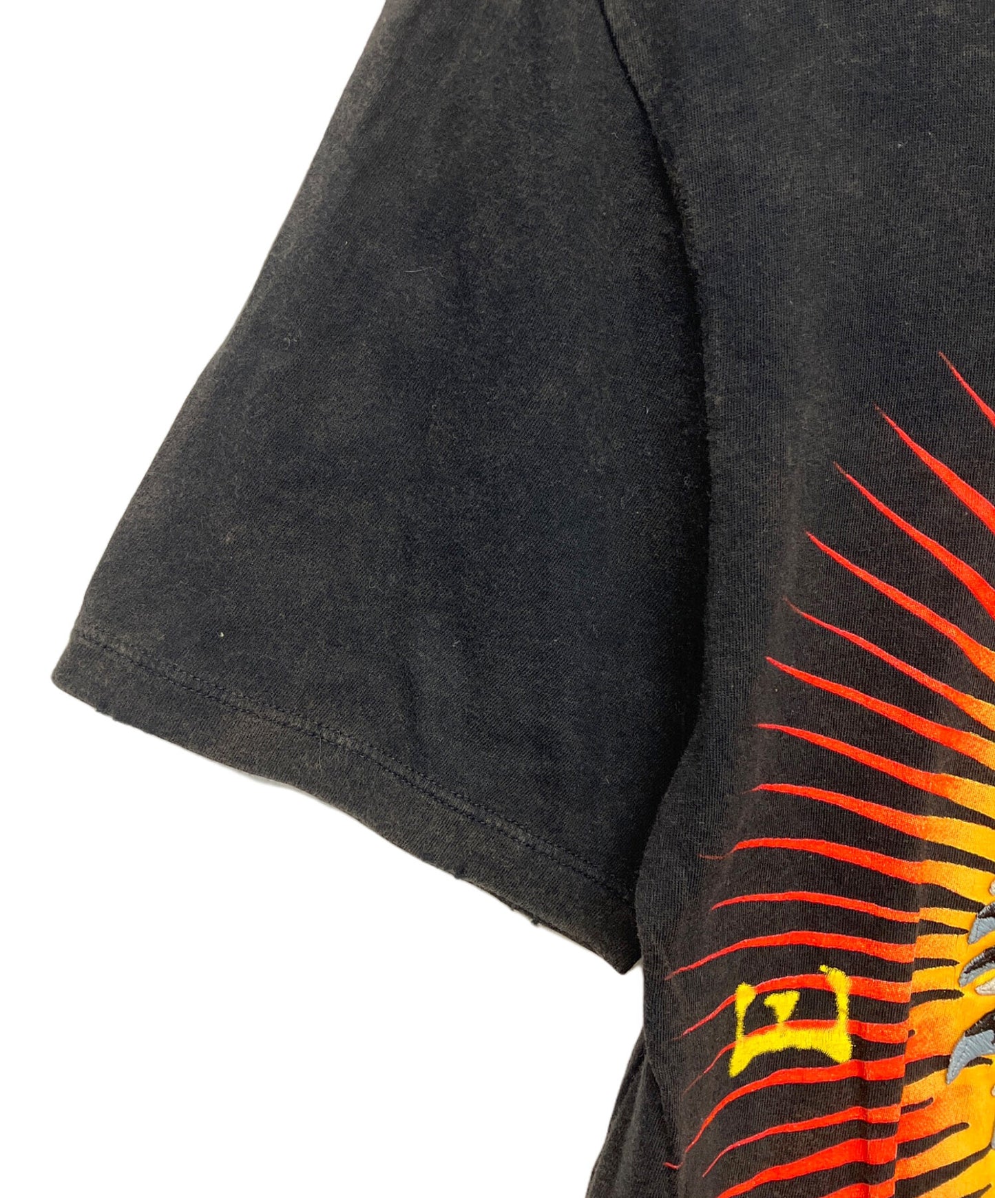 [Pre-owned] GUCCI Angry Cat Embroidery Double-Sided Print Vintage Finish Short-Sleeved Cut and Sewn 442670X5U16