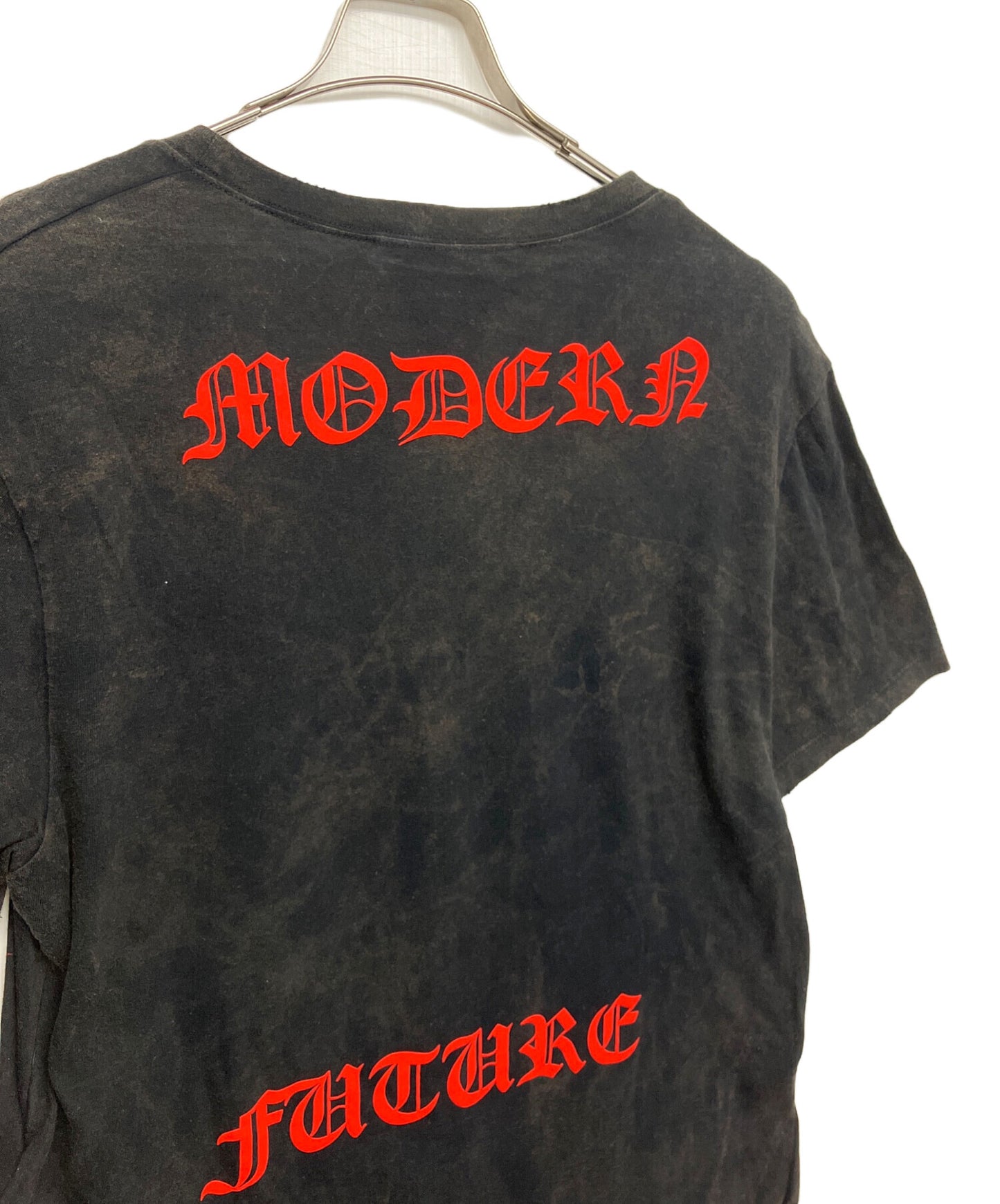 [Pre-owned] GUCCI Angry Cat Embroidery Double-Sided Print Vintage Finish Short-Sleeved Cut and Sewn 442670X5U16