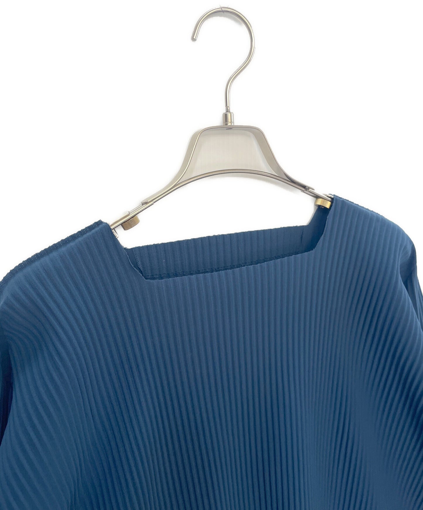 [Pre-owned] ISSEY MIYAKE Square Neck Pleated Blouse MI52-KJ522-11