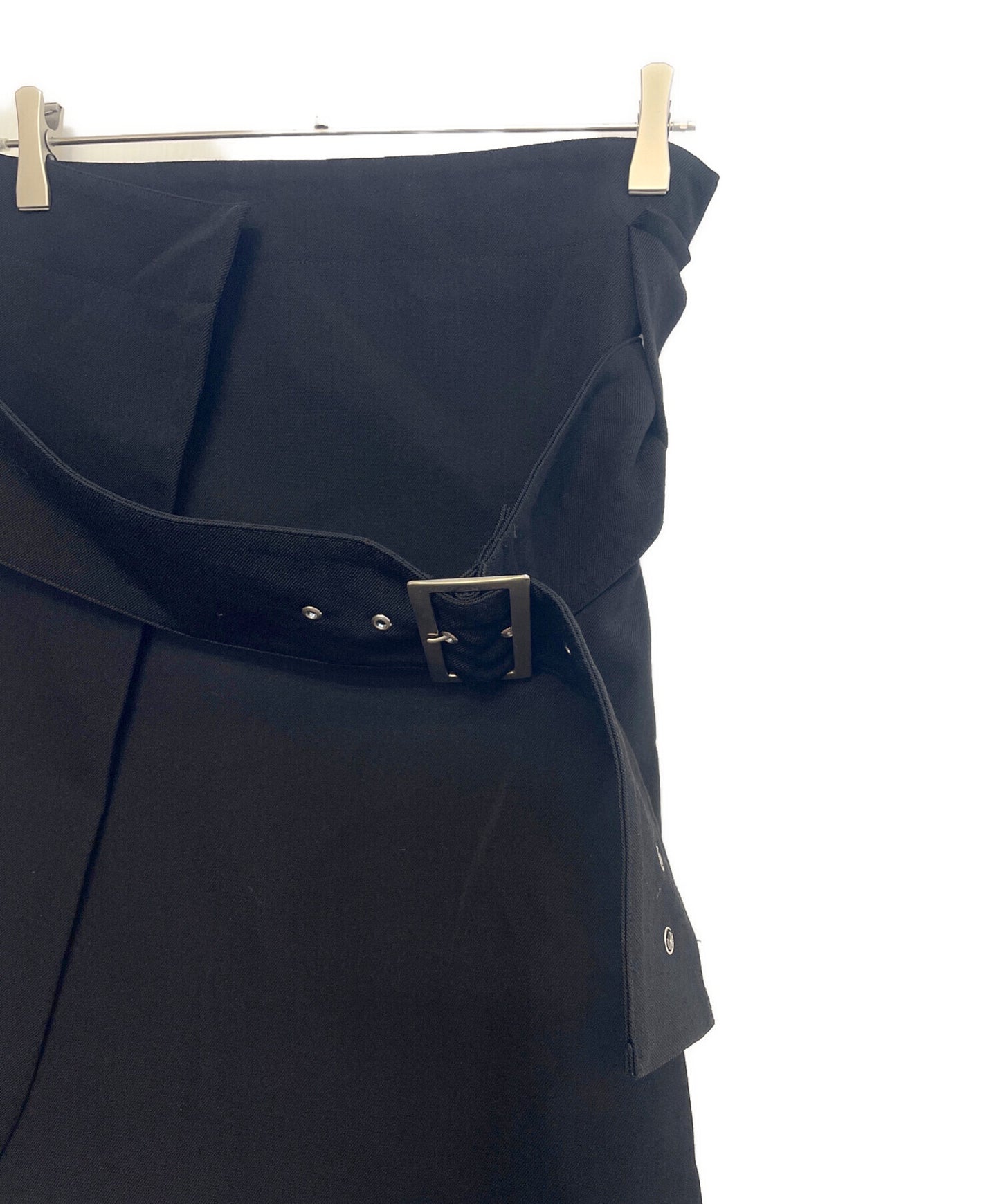 [Pre-owned] YOHJI YAMAMOTO Wool Gaber Belted Wrap Skirt FJ-S16-102